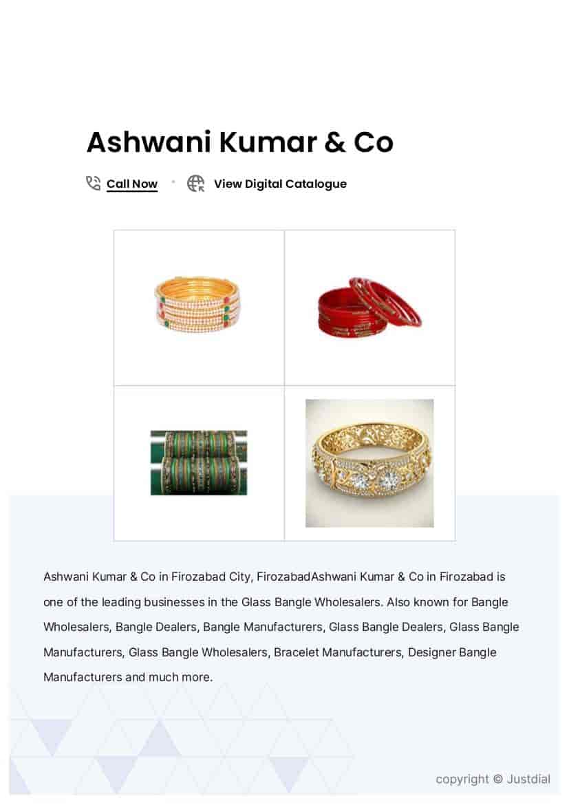 Glass Bangles in Firozabad at ₹ 78 ₹ 123 Unit by Ashwani - Main Image
