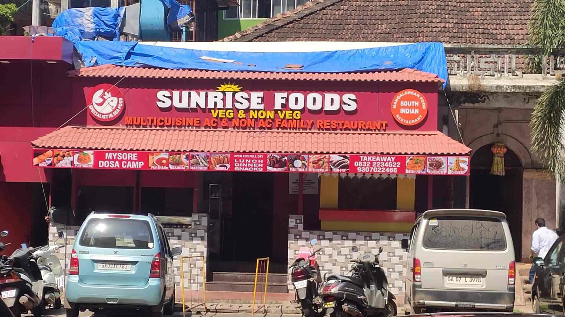 Sunrise Foods in Panjim,Goa Order Food Online Best North Indian