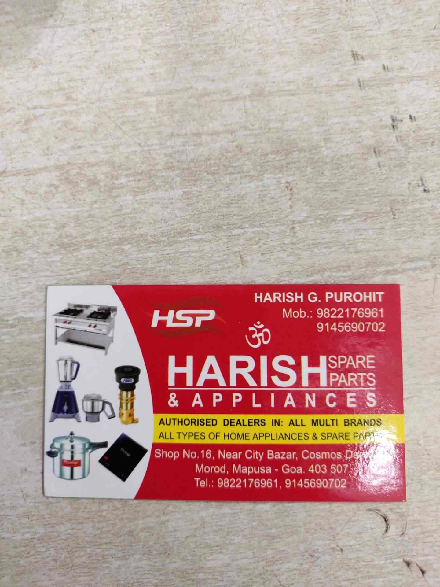 Harish Spare Parts Home Appliances Goa Reviewmotors.co