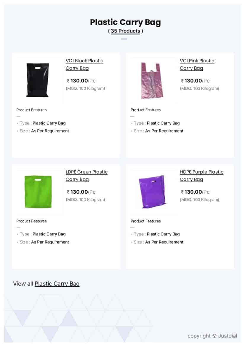 VCI Green Plastic Garbage Bag in Gorakhpur at ₹ 130 Kg (MOQ:100