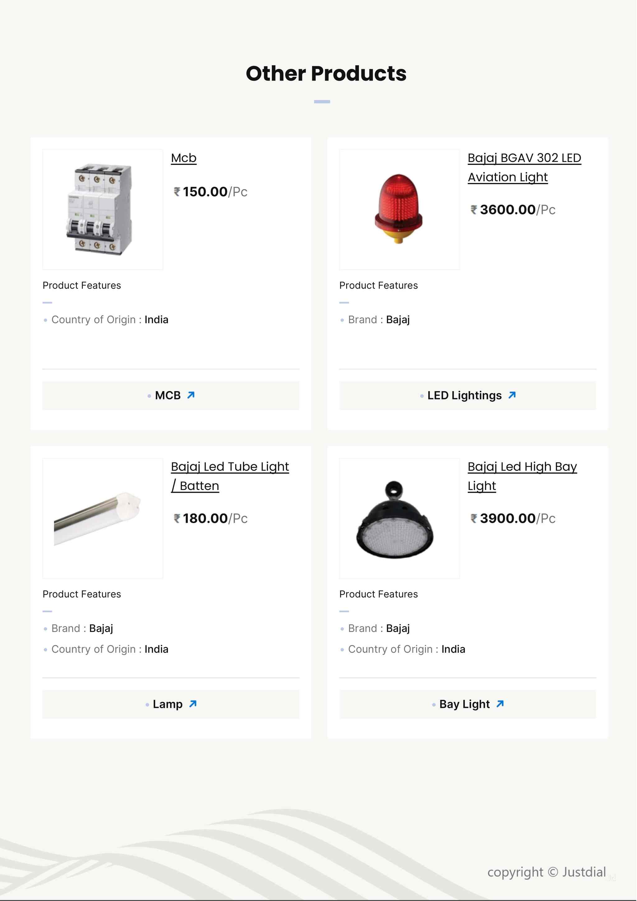 Bajaj LED Ceiling Panel Light in Guntur at ₹ 350 Pc by