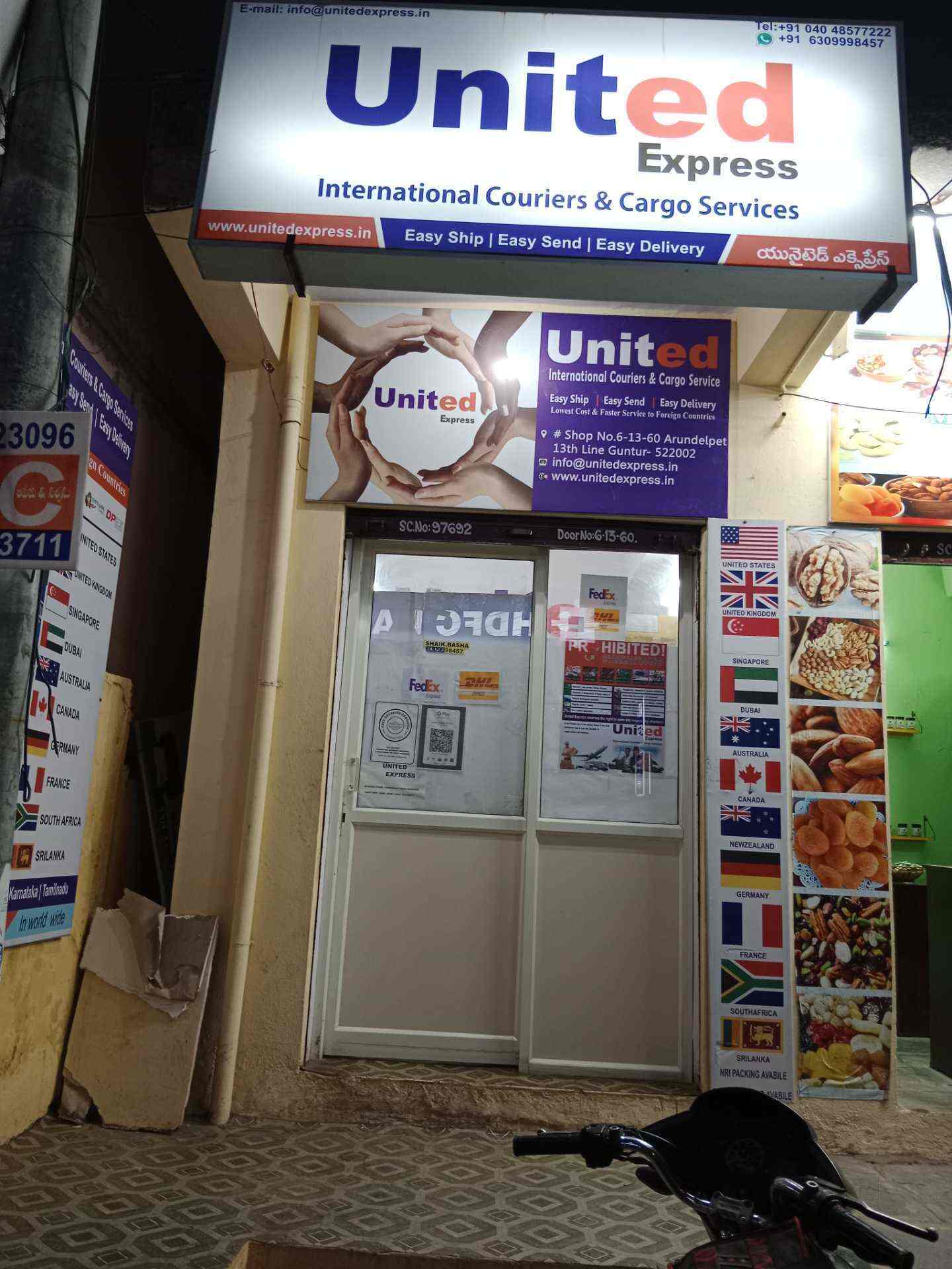 United Express in Arundalpet Guntur,Guntur Best Courier Services in