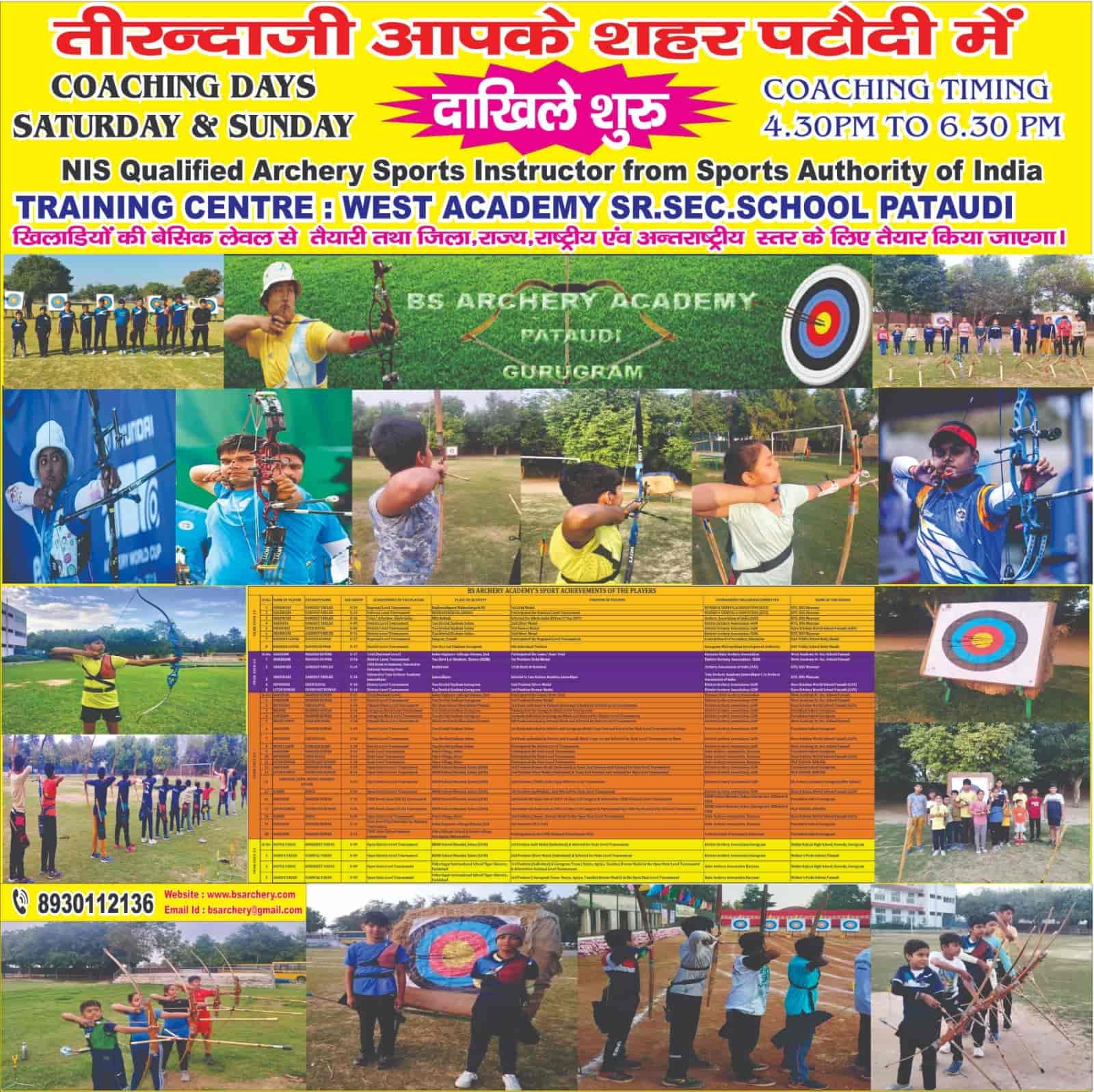Bs Archery Academy in Pataudi,Delhi Best Archery Classes in Delhi