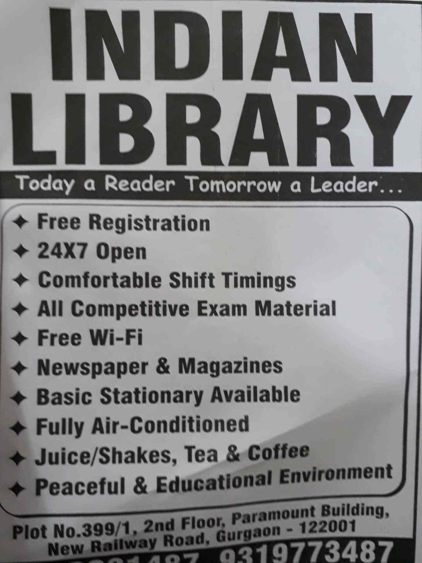 Indian Libraries in Gurgaon,Delhi Best 24 Hours Libraries in Delhi