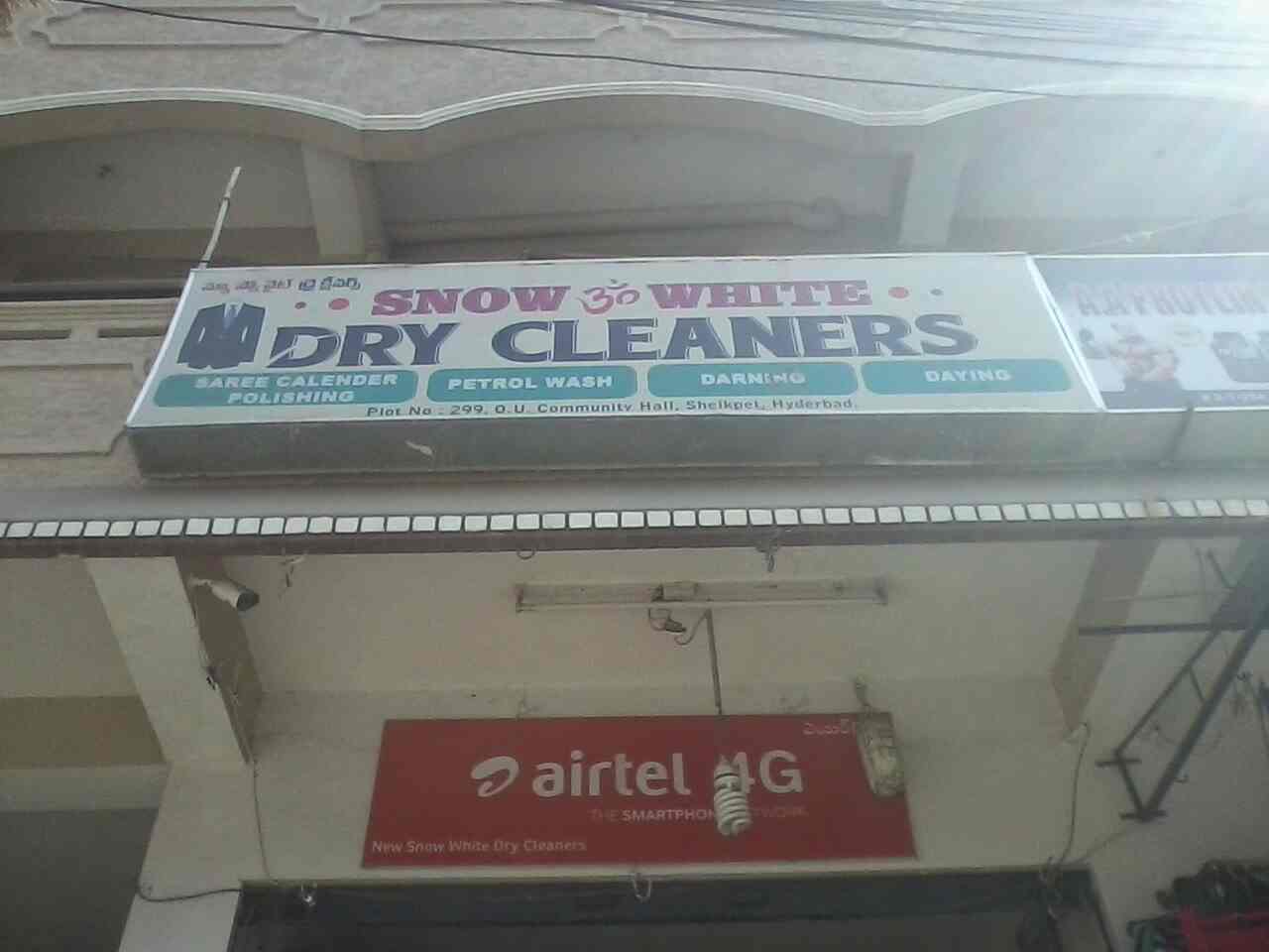 New Snow White Dry Cleaners in Ou ColonyShaikpet,Hyderabad Best Dry