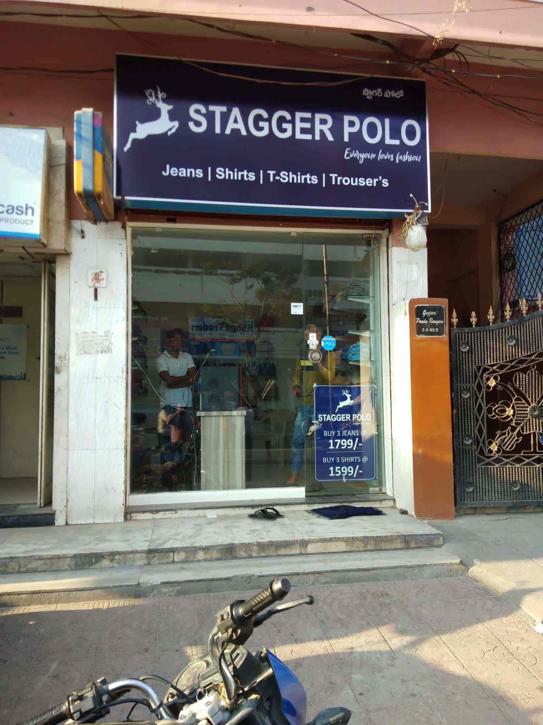 Stagger clearance polo jeans