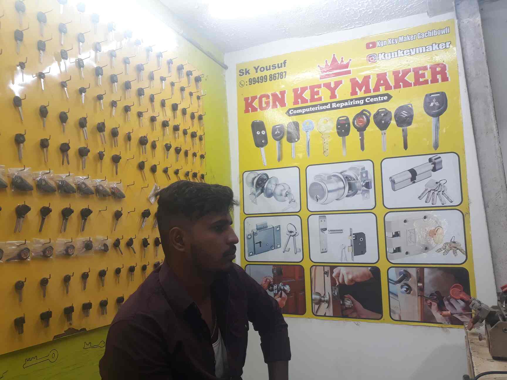 K. G. N. Key Maker in Gachibowli,Hyderabad Best Duplicate Key Makers