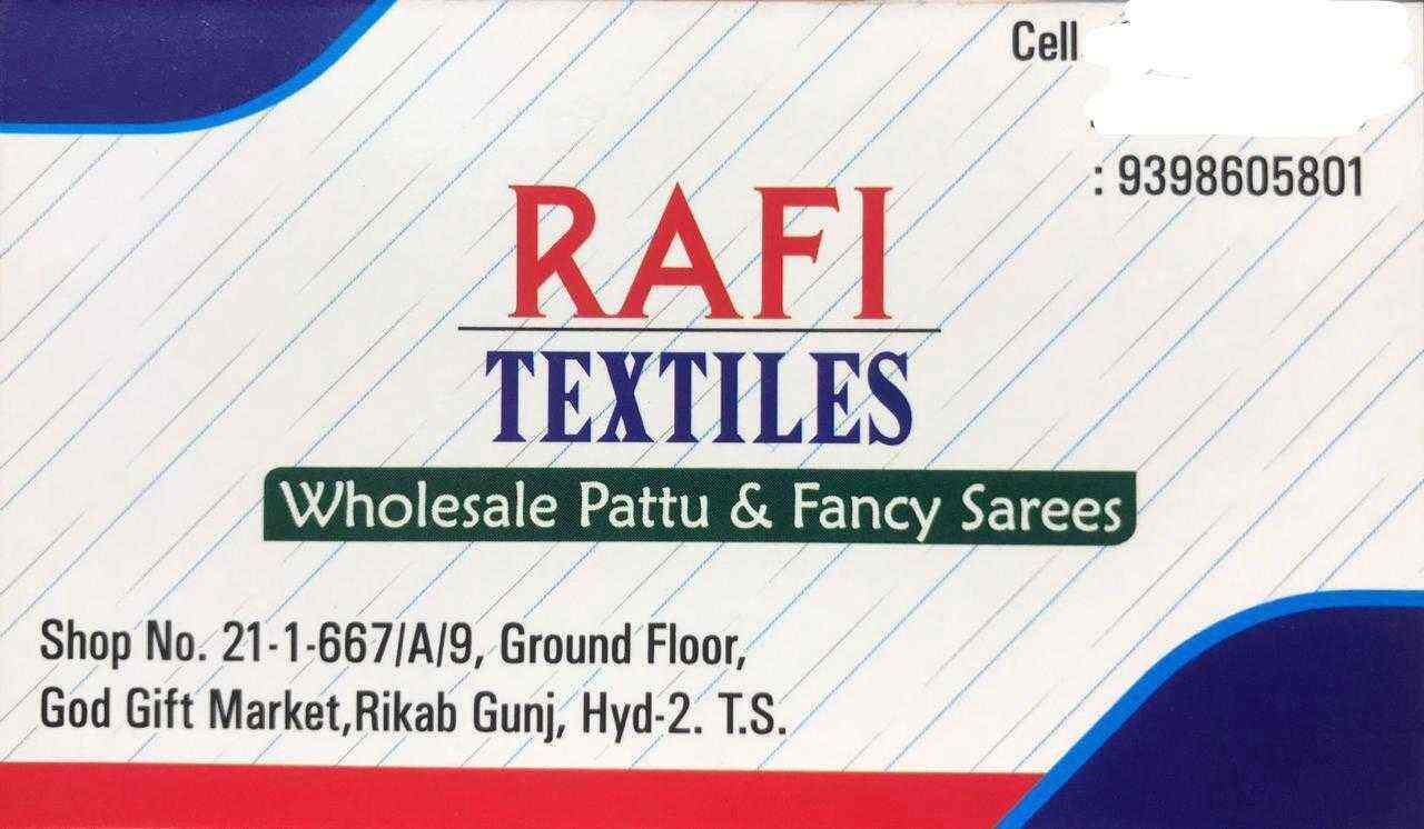 Catalogue Rafi Textiles in Rikabgunj , Hyderabad Justdial