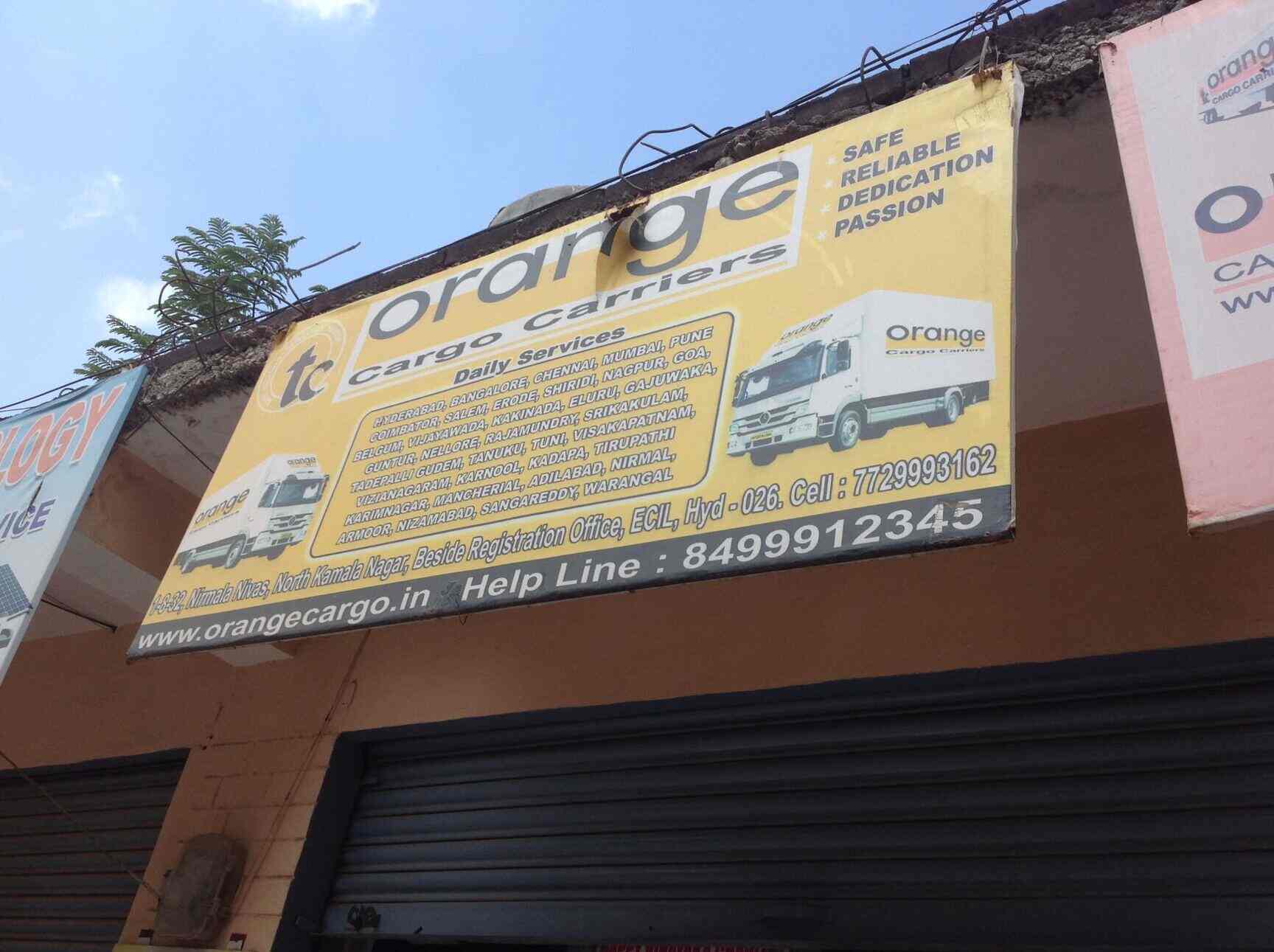 Orange Cargo Carriers in ECIL,Hyderabad Best Transporters For Andhra