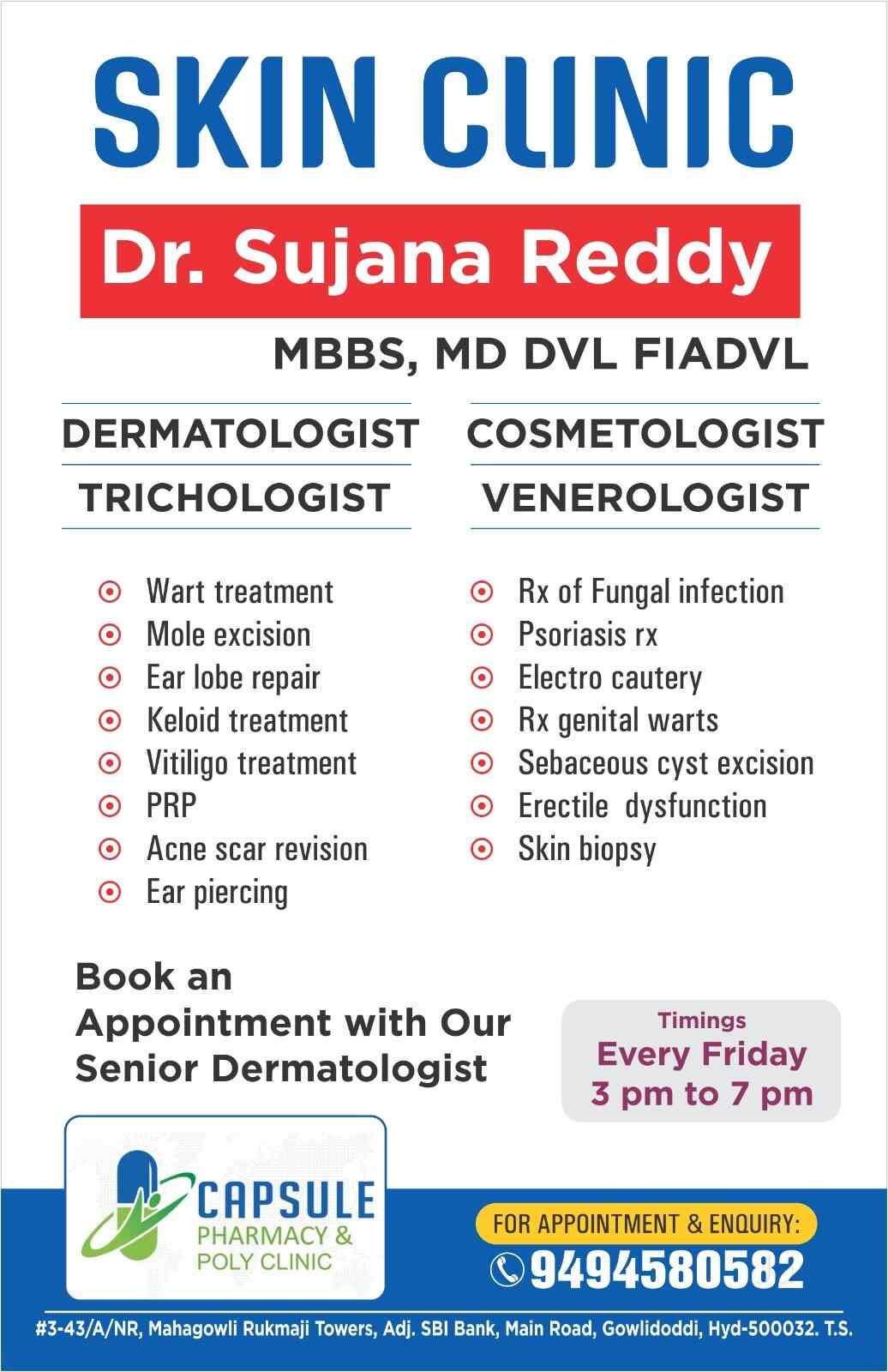 Capsule Pharmacy and Polyclinic in Gowlidoddi,Hyderabad Best