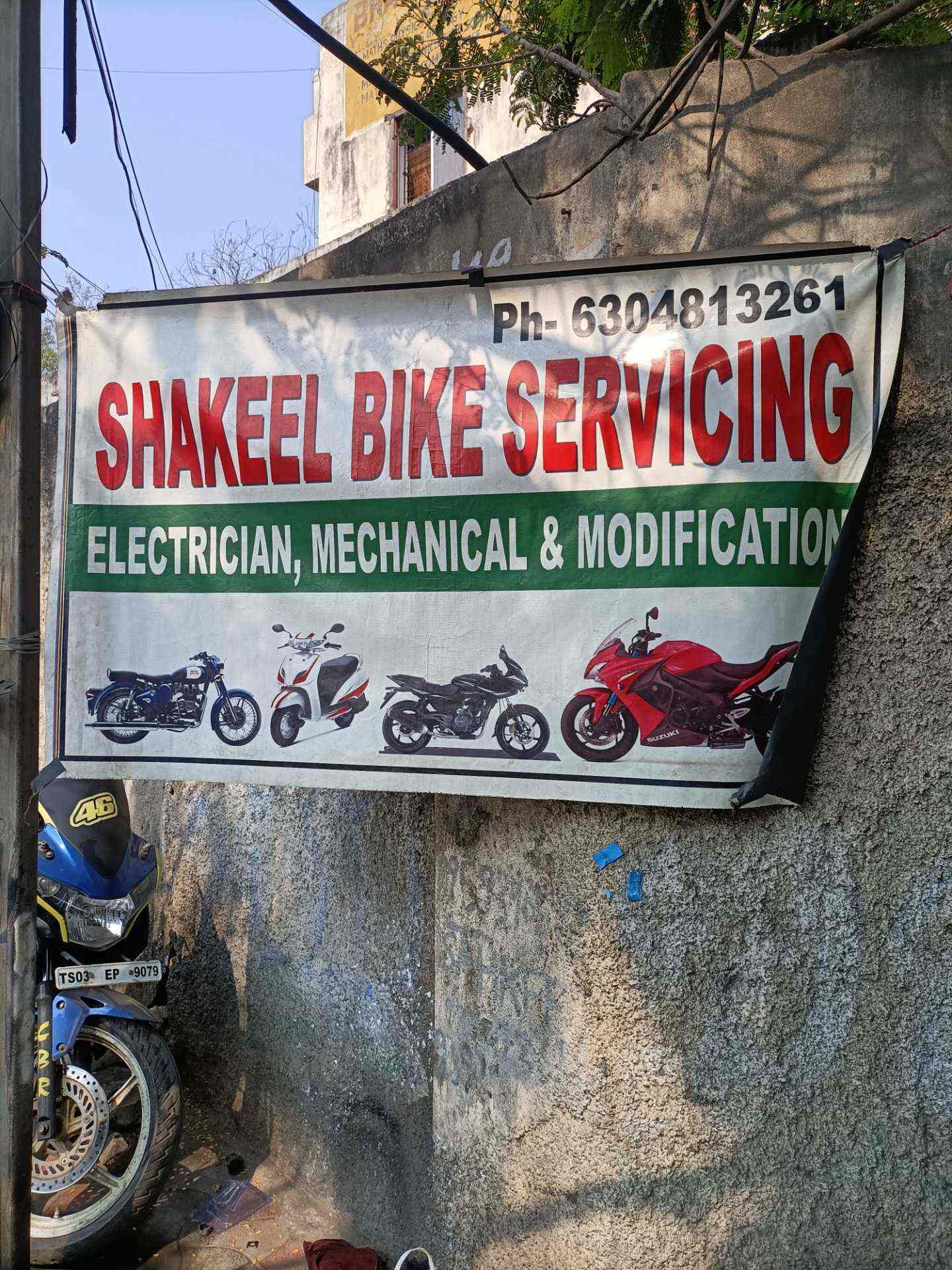 Shakeel Bike Servicing in Ramkote,Hyderabad Best SuzukiMotorcycle