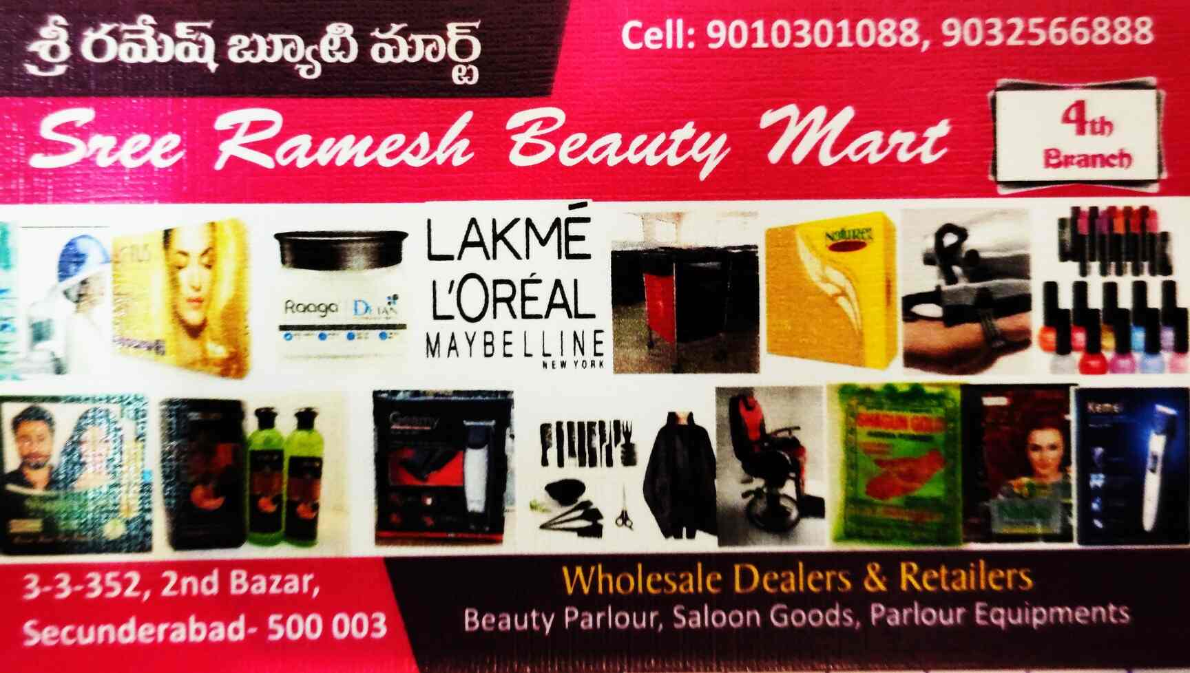 Sree Ramesh Beauty Mart in Secunderabad,Hyderabad Best Cosmetic