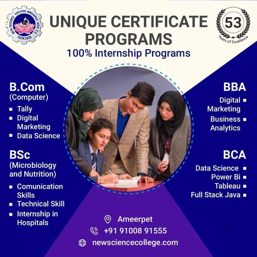 New Science Degree College in Ameerpet,Hyderabad Best Degree Colleges