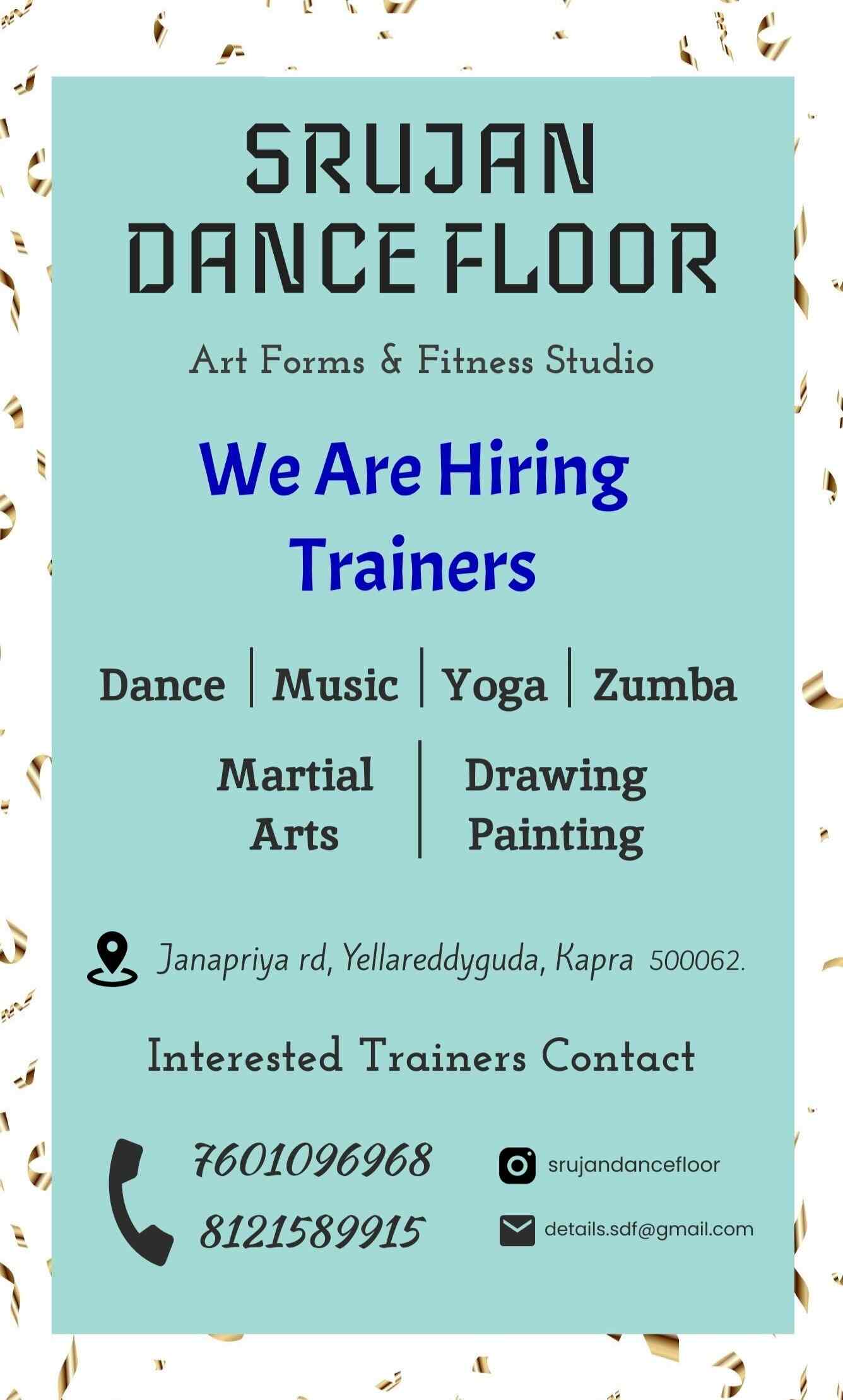 Srujan Dance Floor in Neredmet,Hyderabad Best Dance Classes in