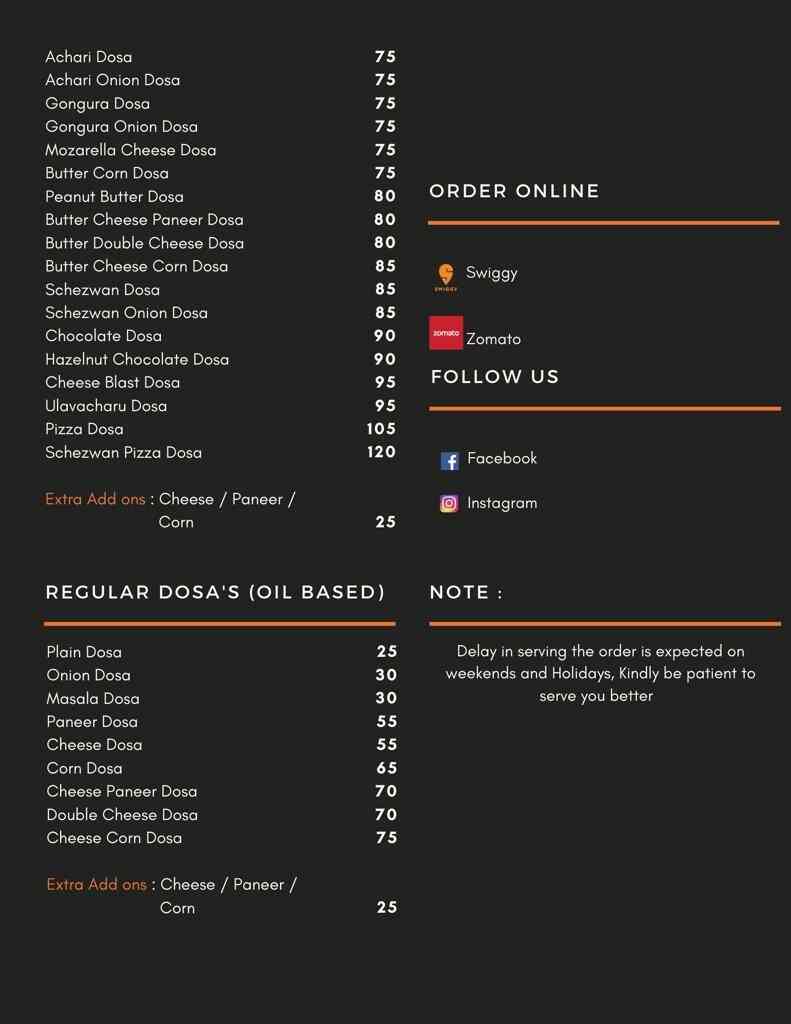 Delicious Dosa in P&T ColonyDilsukh Nagar,Hyderabad Order Food