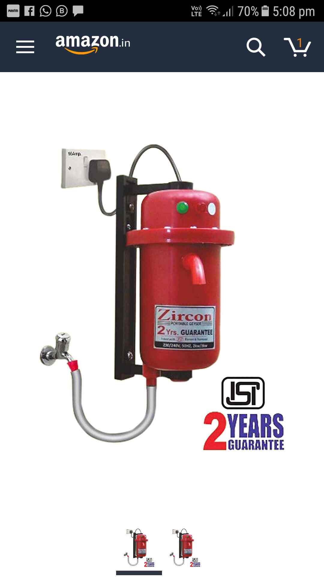 Zircon Portable Geyser in Patancheru,Hyderabad - Best Geyser Dealers in  Hyderabad - Justdial