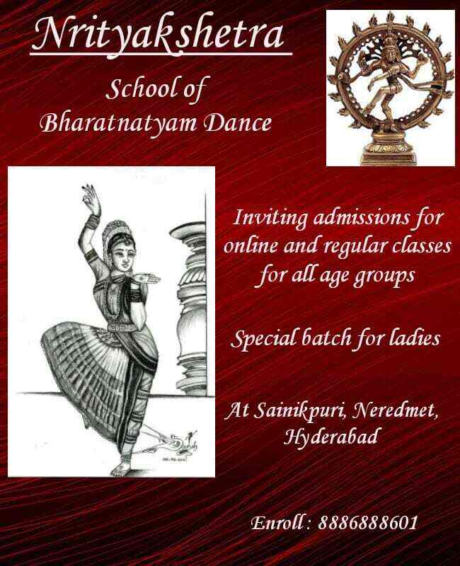 Top Dance Classes For Bharatnatyam in Yapral Best Bharathanatyam