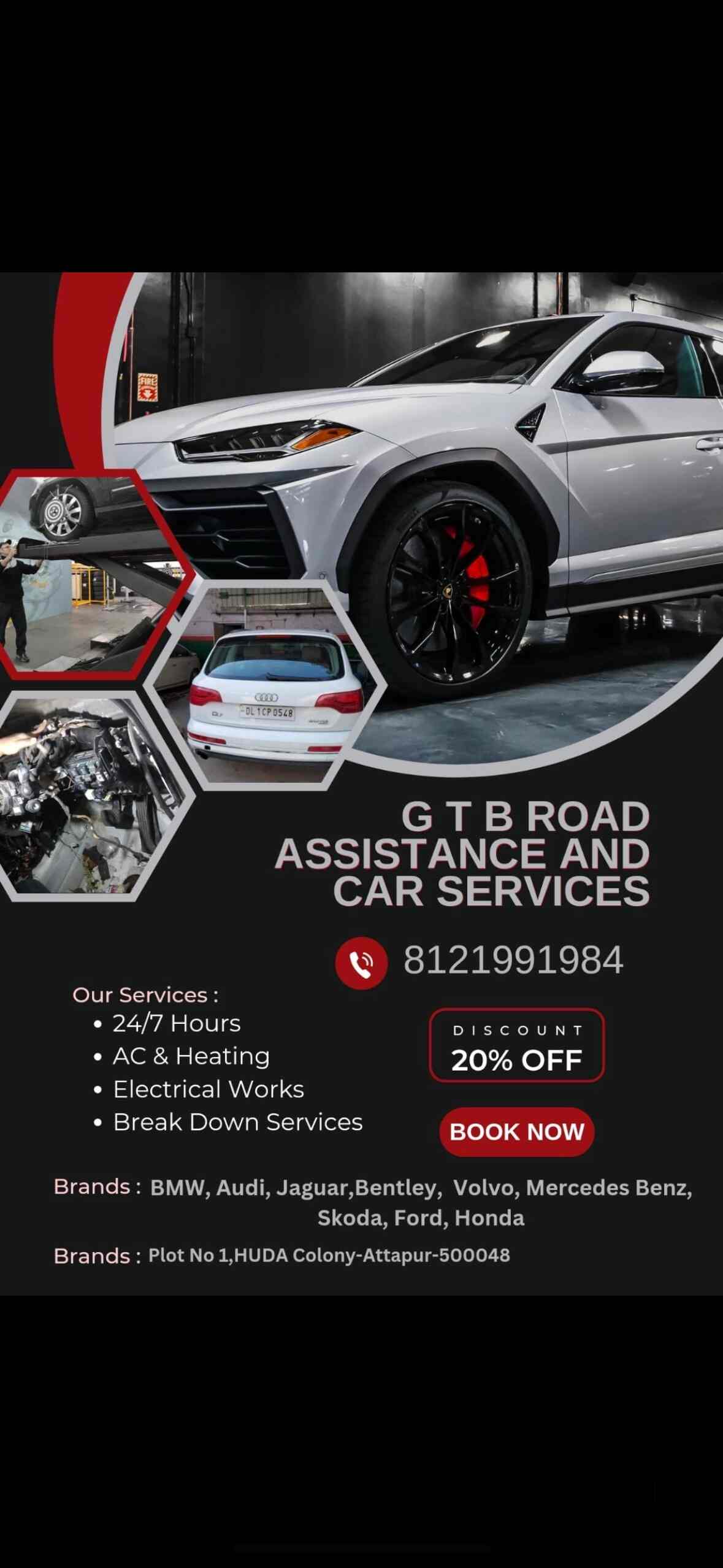 Gtb Road Assistance and Car Services in Huda Colonyattapur,Hyderabad