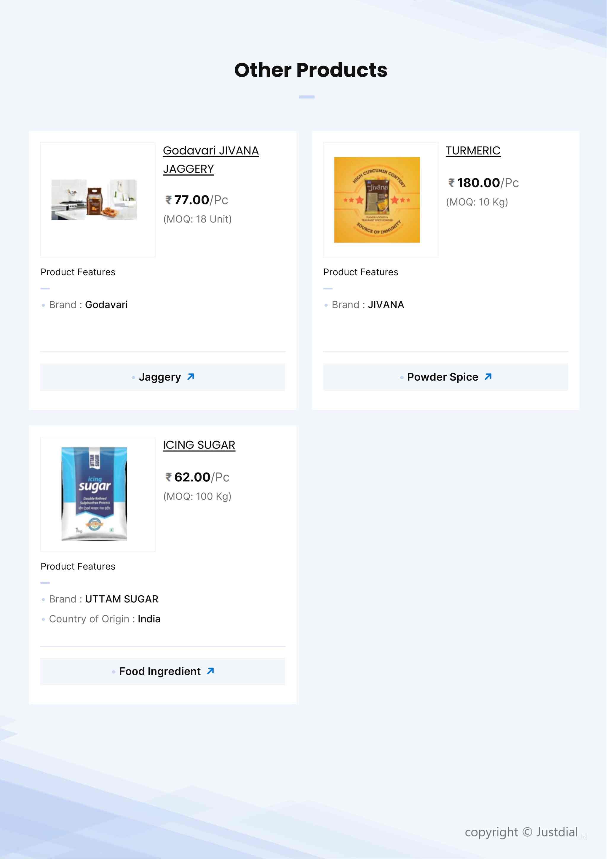 CASTER SUGAR /UTTAM SUGAR in Indore at ₹ 65 Kg by Yog Traders