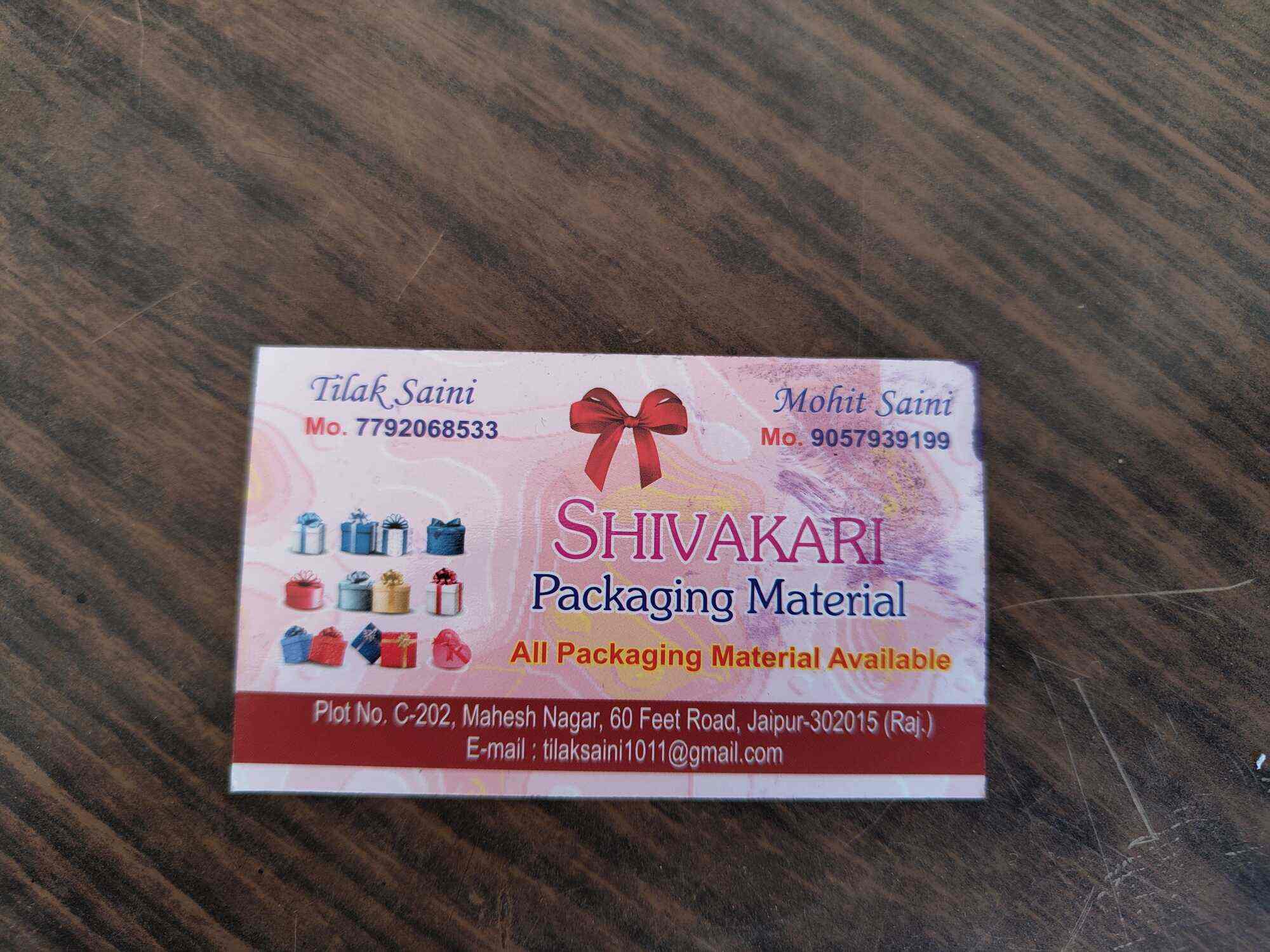 Shivkari packaging material in 60 Feet Road,Jaipur Best Packaging