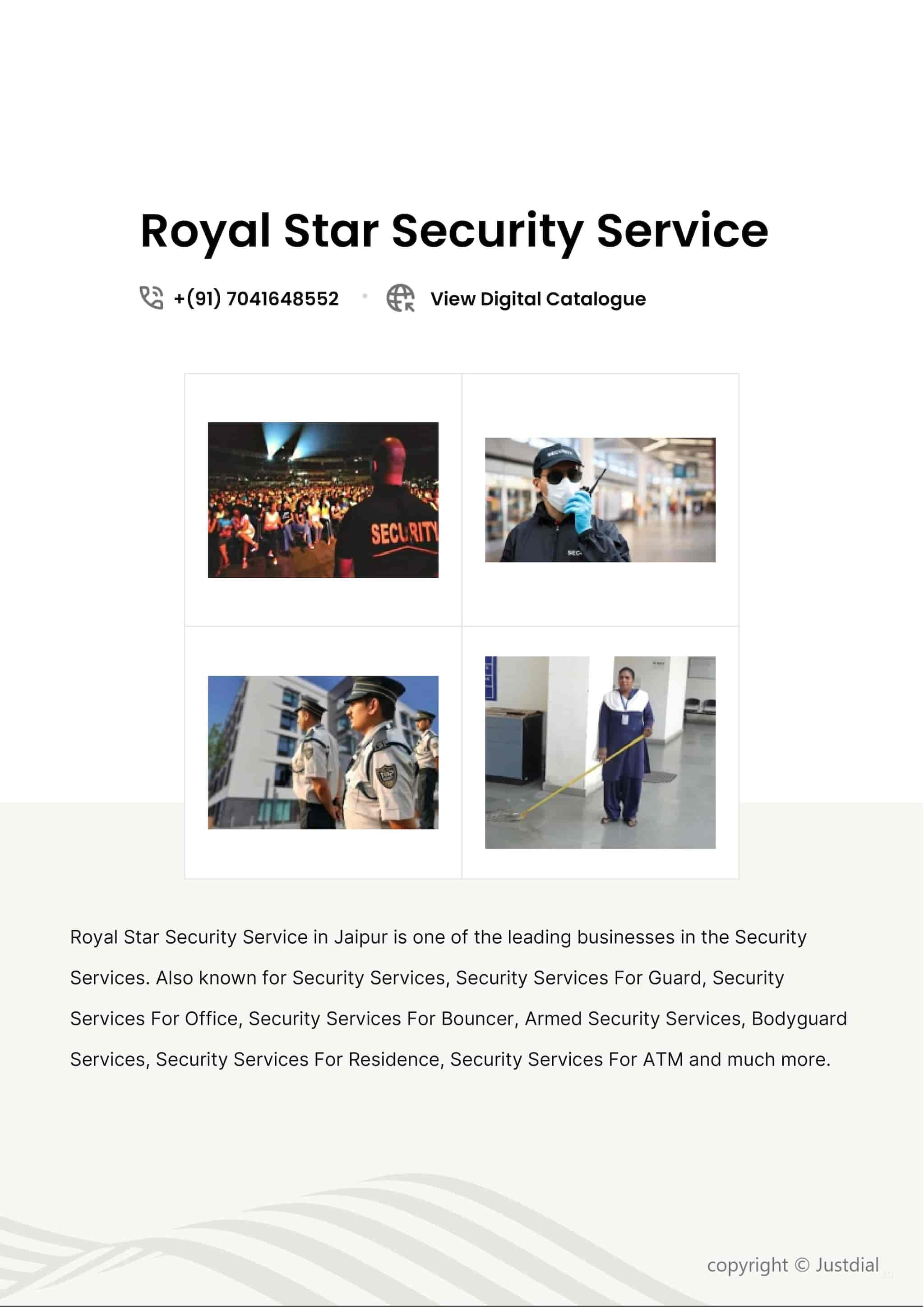 Royal Star Security Service in Prem Nagar,Jaipur - Best Security ...