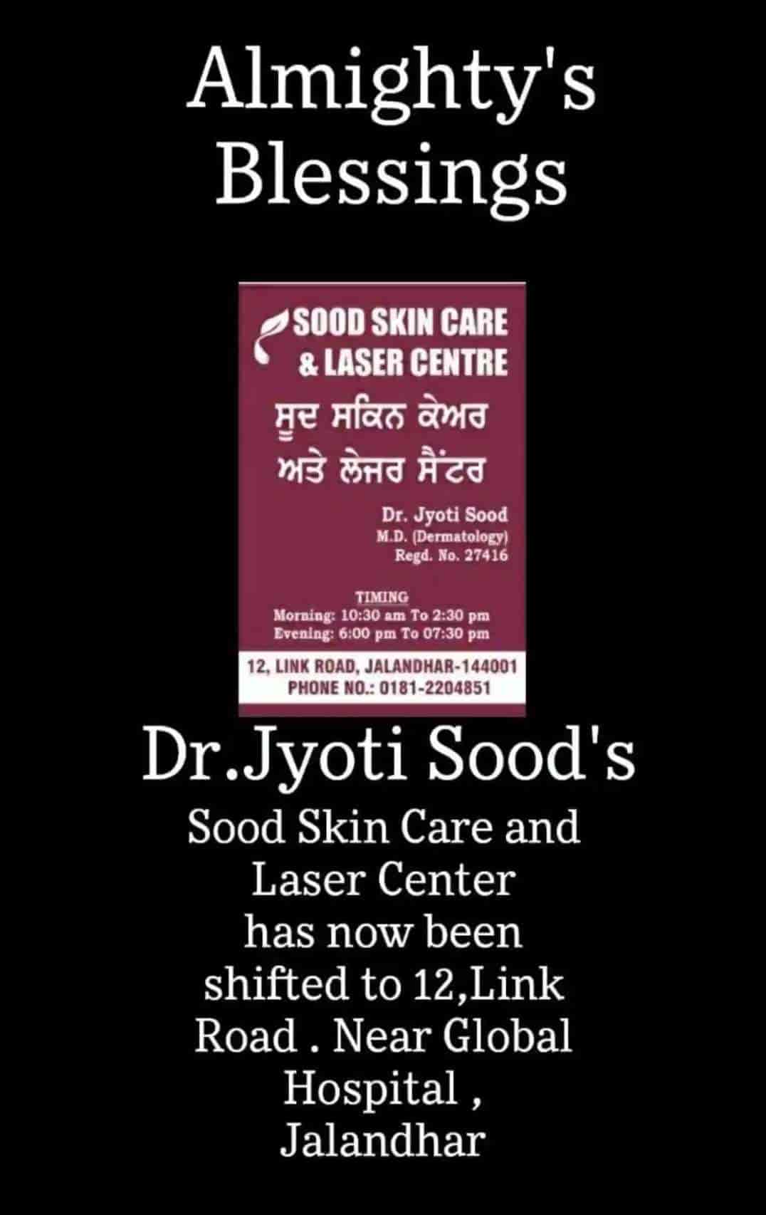 Sood Skin Care & Laser Centre in Model Town,Jalandhar Book