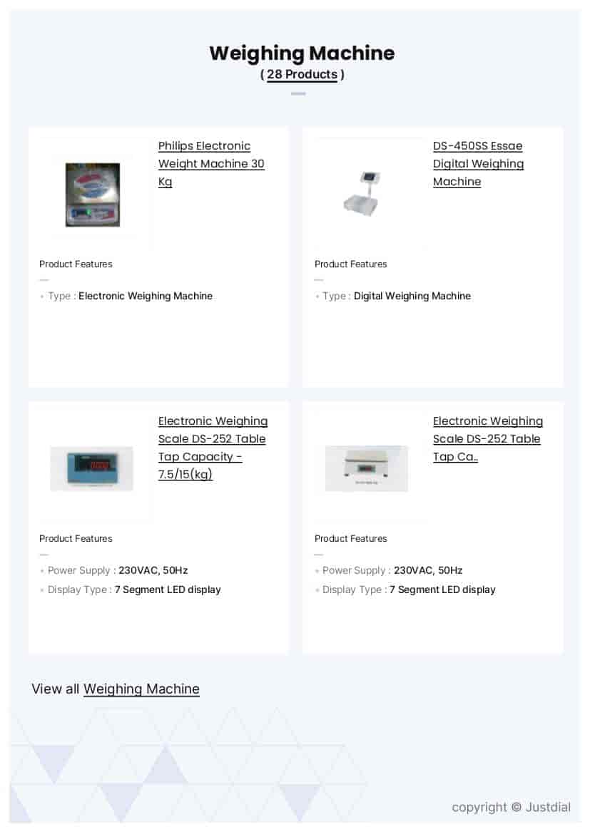 Tail Top Weighing Scale in Kolkata at ₹ 3,500 Unit by S P