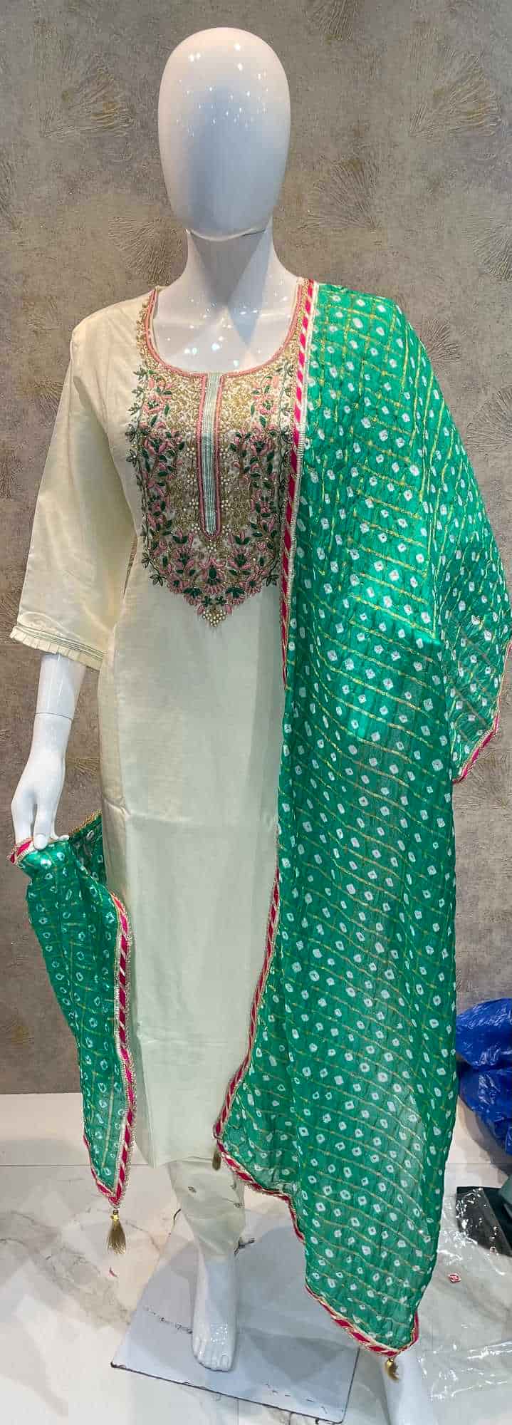 Ladies Flavour Pushpa Fancy Rayon Kurti Bottom and Dupatta Catalog