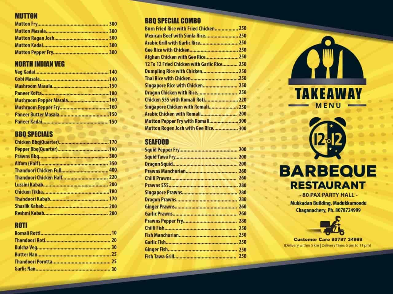 12 To 12 Bar Be Que in Vazhoor Kottayam Best Barbeque