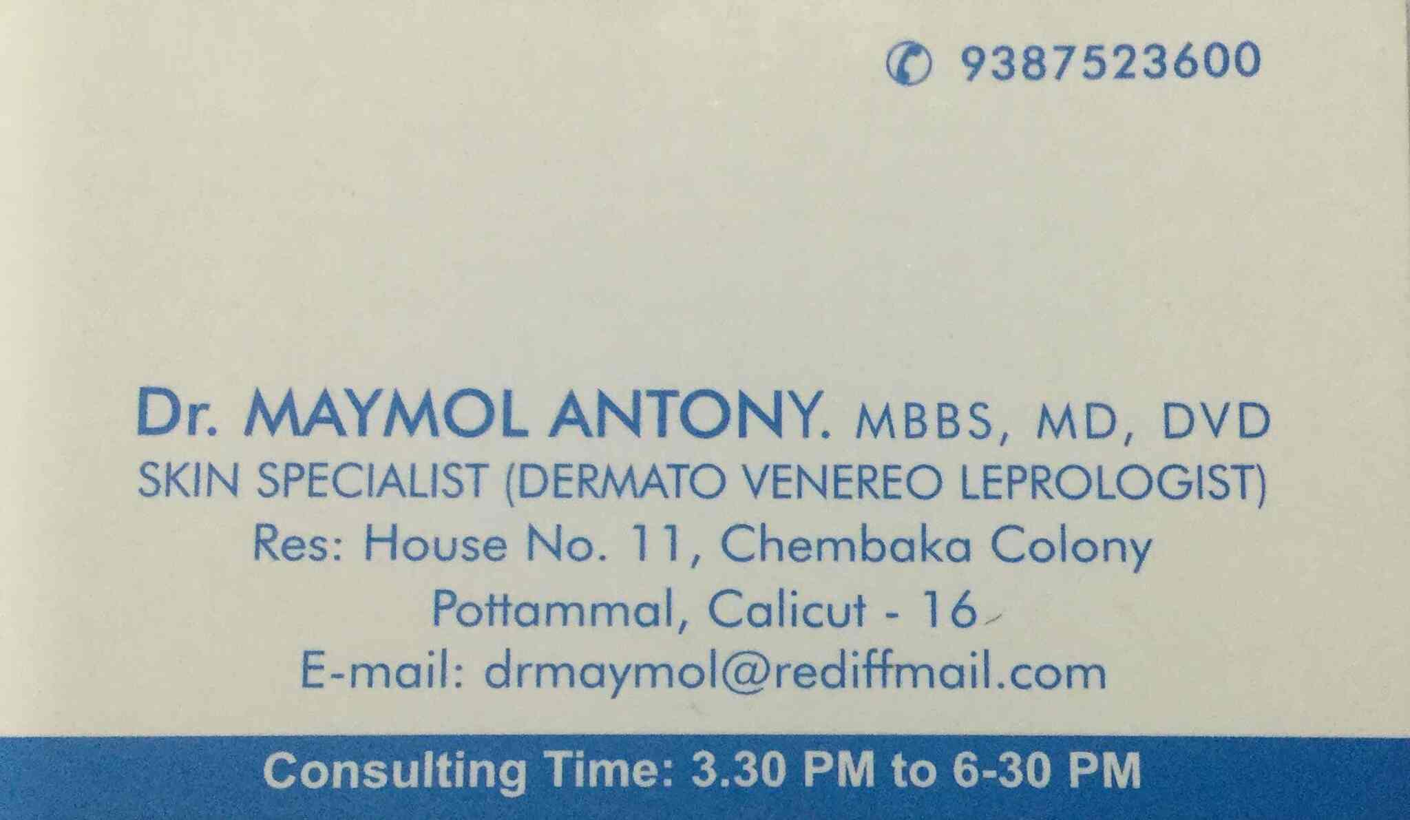Dr. Maymol (Skin Specialist Beach Hospital) Dermatologists Book