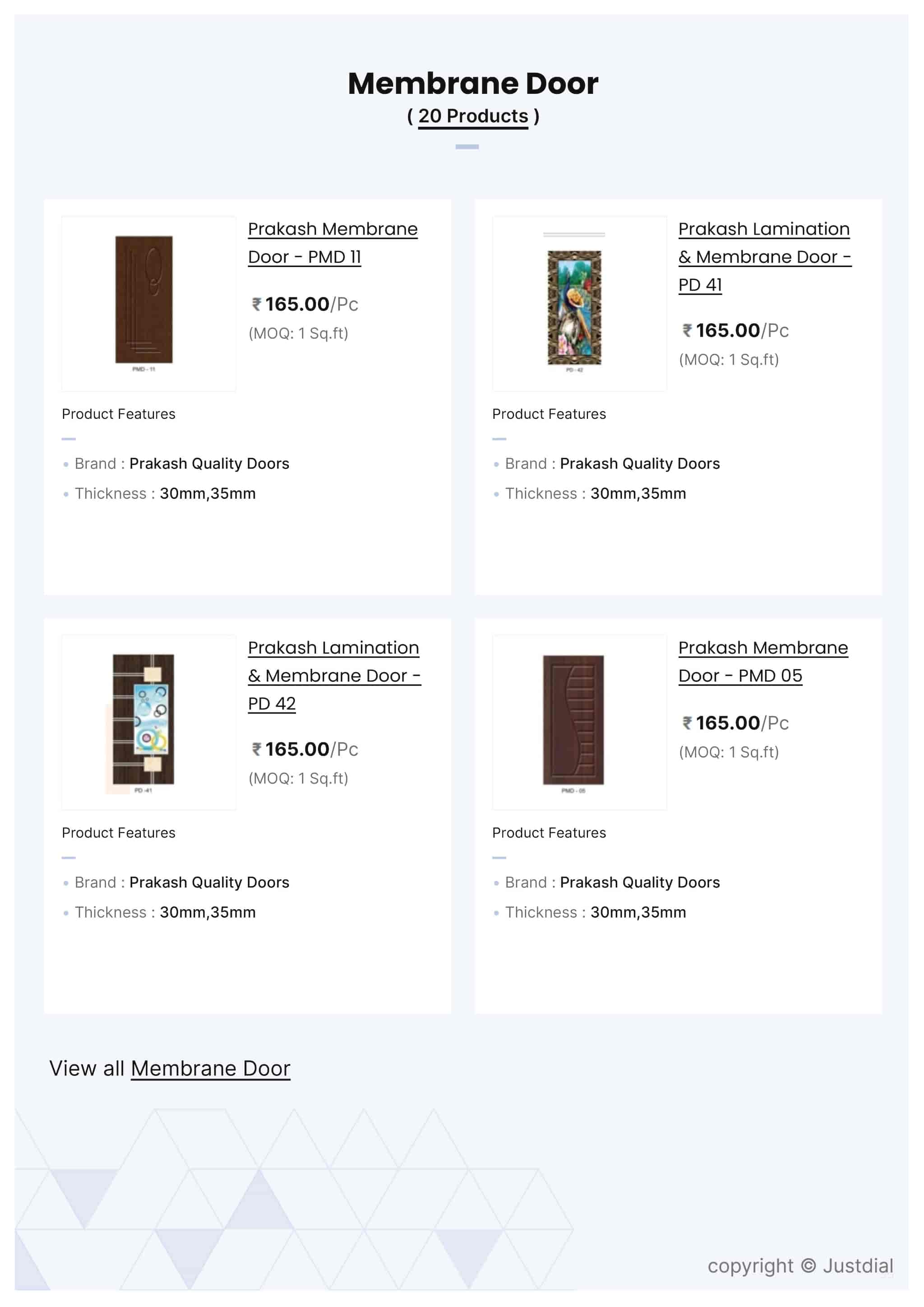 Prakash Lamination Door PD 12 in Kurnool at ₹ 200 ₹ 80,000