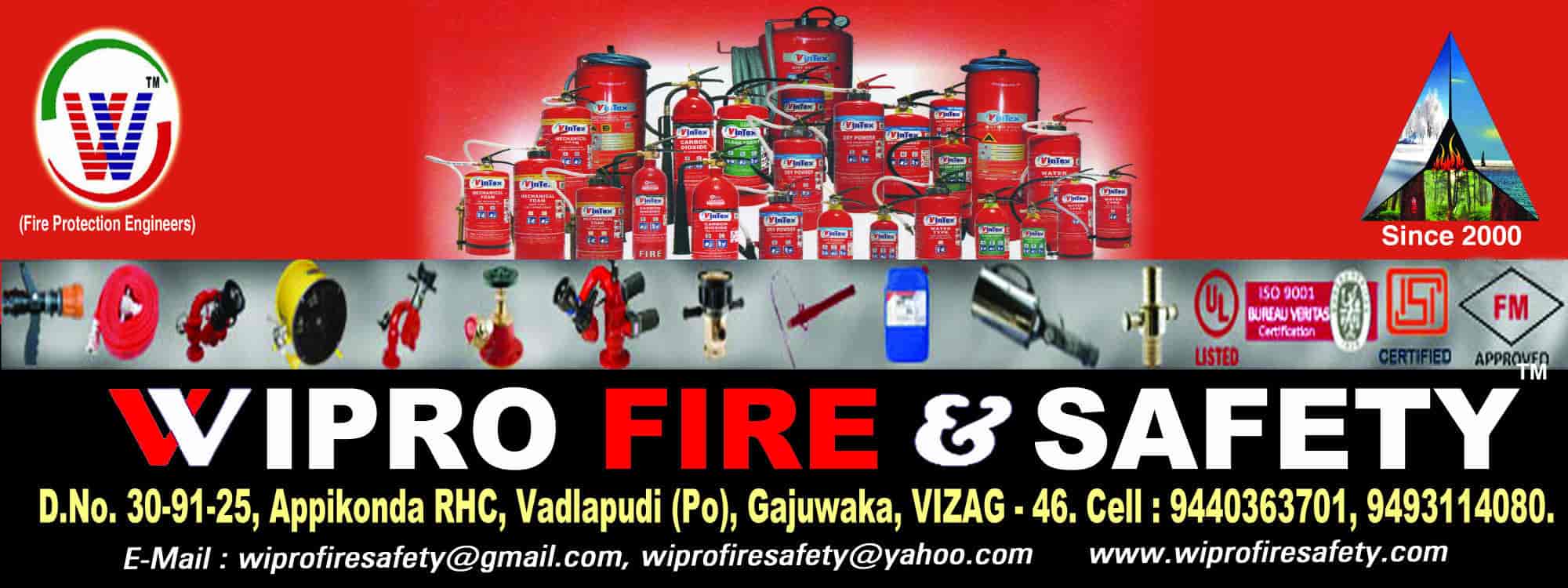Wipro Fire & Safety, Kurnool Fire Extinguisher Dealers in Kurnool