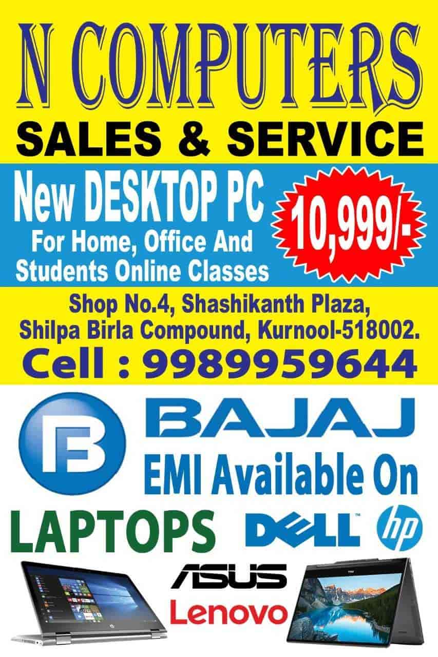 N Computers Sales in Maddur Nagar,Kurnool Best Laptop Repair