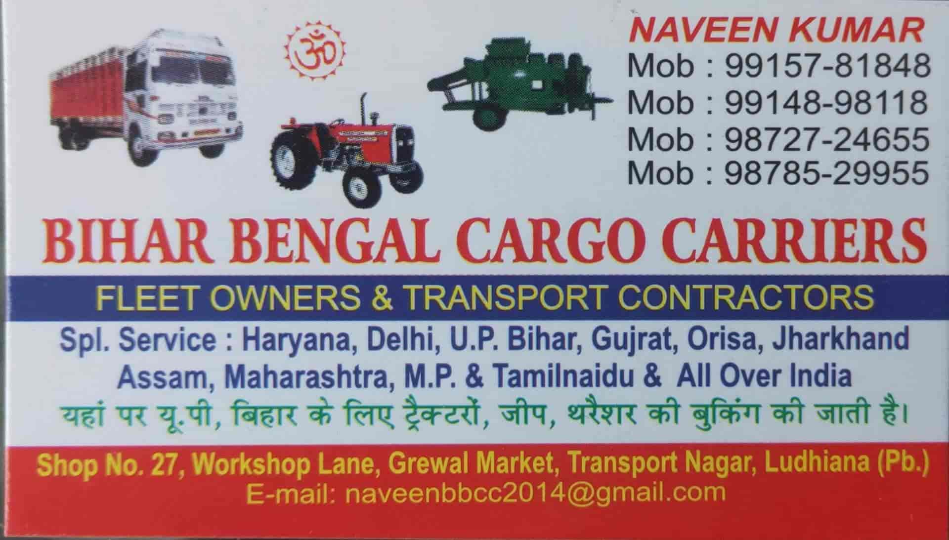 Bihar Bengal Cargo Carriers, Transport Nagar Transporters in Ludhiana
