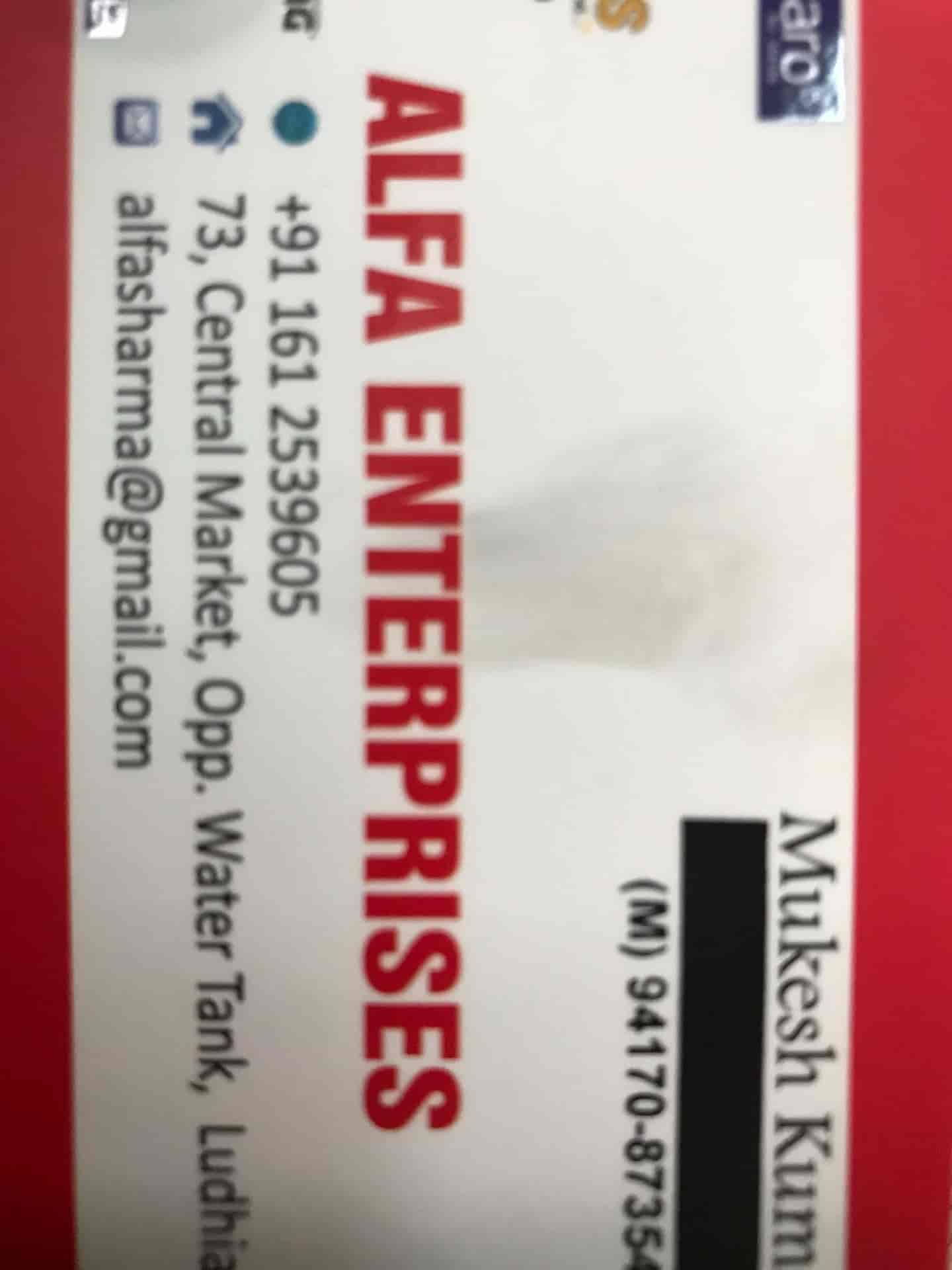Catalogue Alfa Enterprises in Gill Road , Ludhiana Justdial