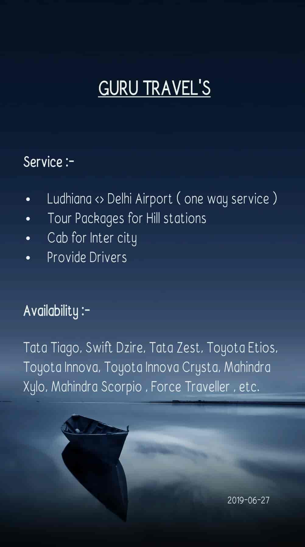 Guru Taxi Services in Samrala Chowk,Ludhiana Best 24 Hours Car Rental