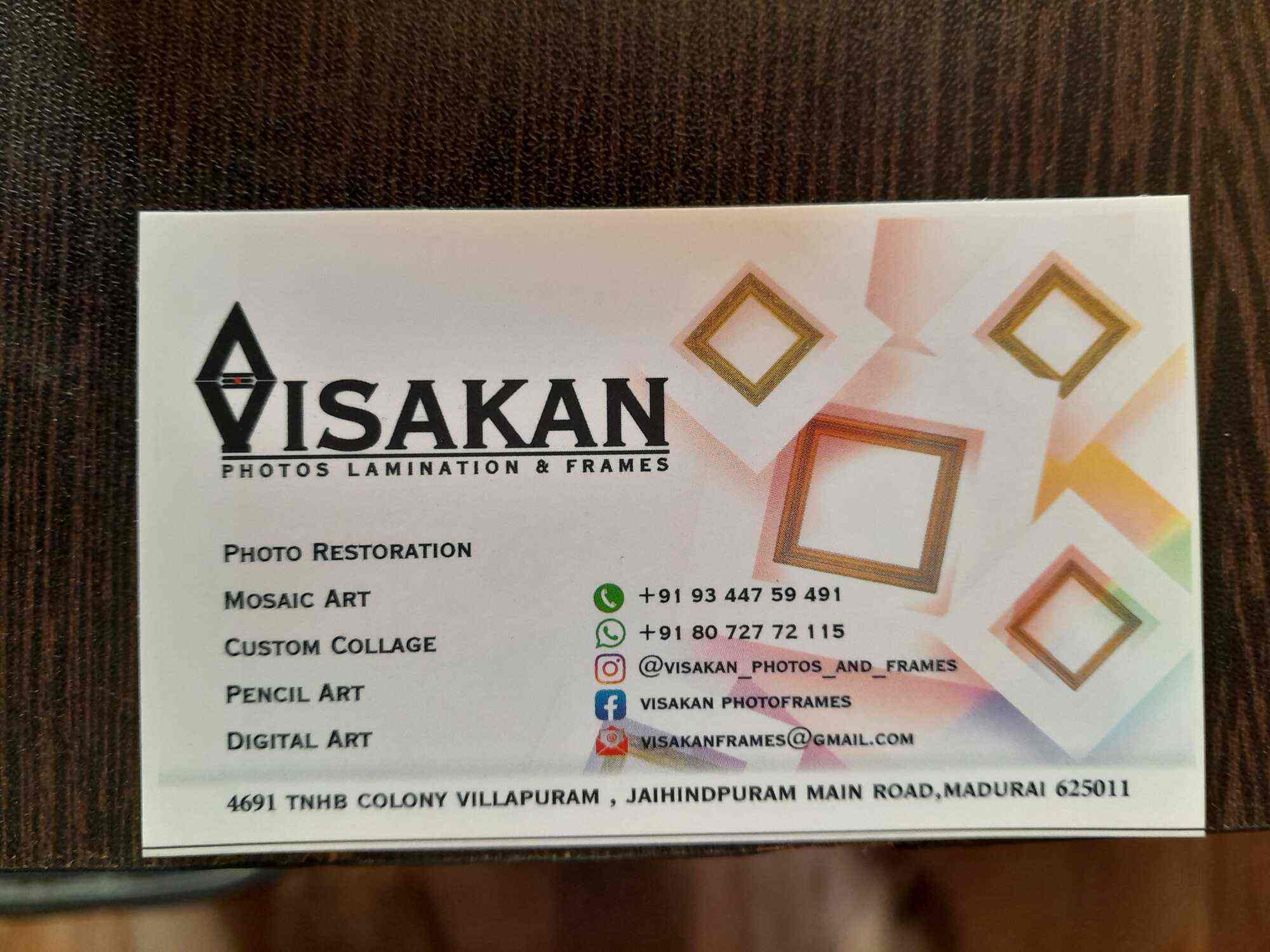 Visakan Photo Lamination And Frames in Jaihindpuram,Madurai Best