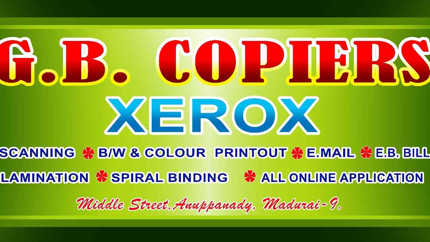 Catalogue G. B. Copiers in Anuppanady , Madurai Justdial