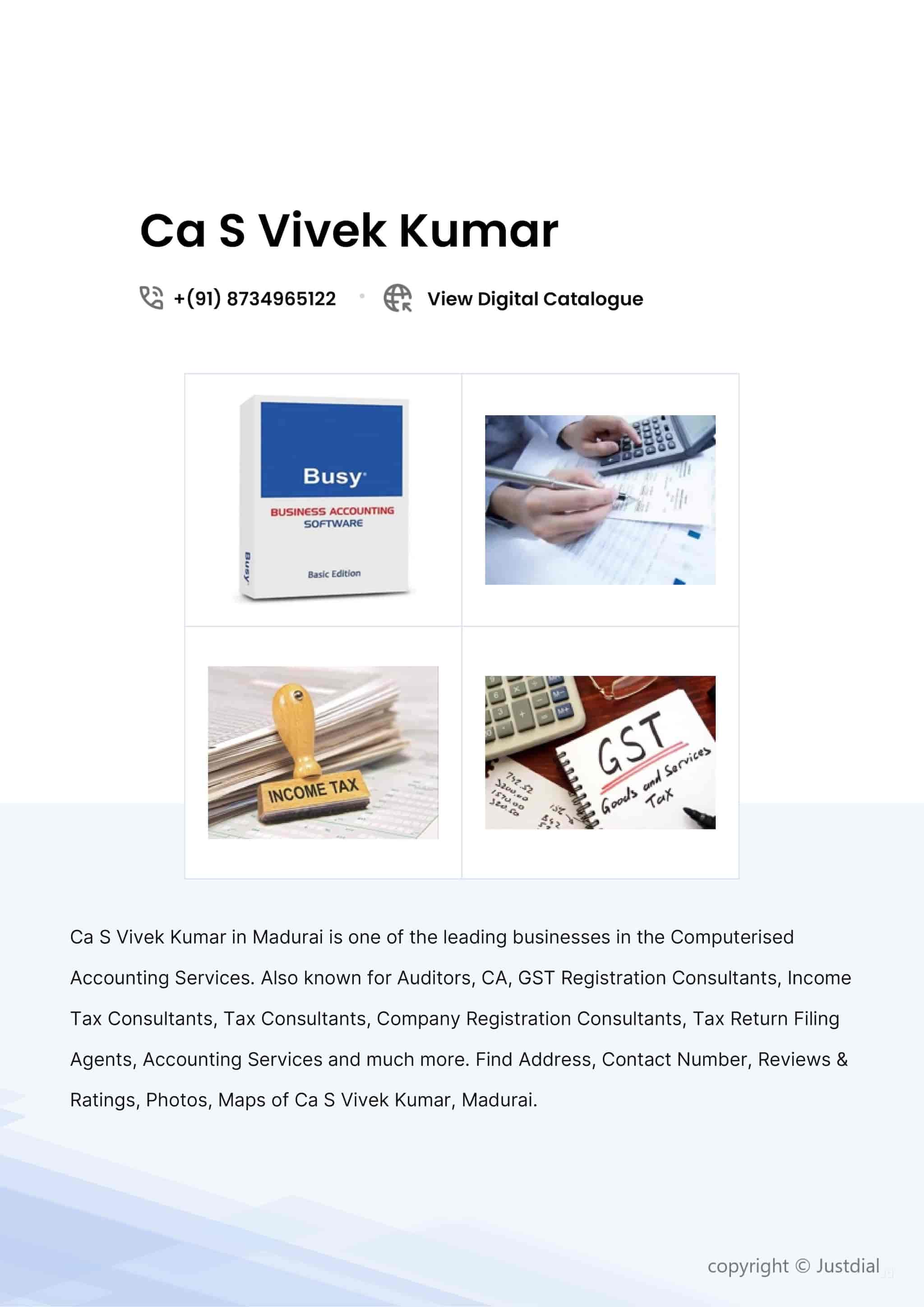 Ca S Vivek Kumar
