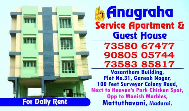 Anugraha Service Apartment Photos Mattuthavani Madurai Pictures Images Gallery Justdial