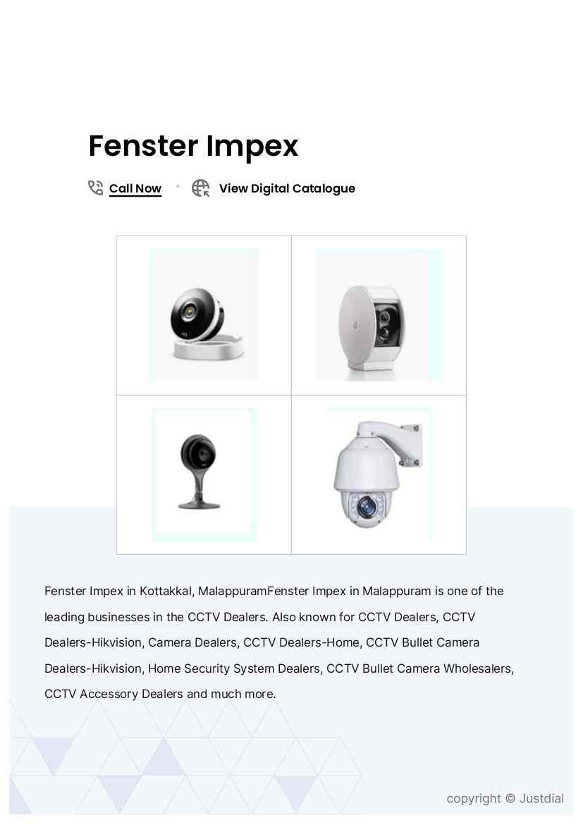 Spy Camera in Malappuram at ₹ 599 ₹ 2,204 Unit by Fenster