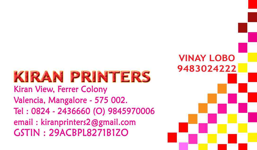 Catalogue Kiran Printers in Valencia , Mangalore Justdial