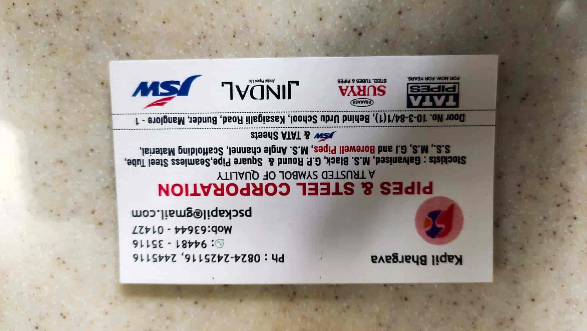 Top Jindal Pipe Dealers in Mangalore पाइप डीलर्सजिंदल, मंगलौर Best