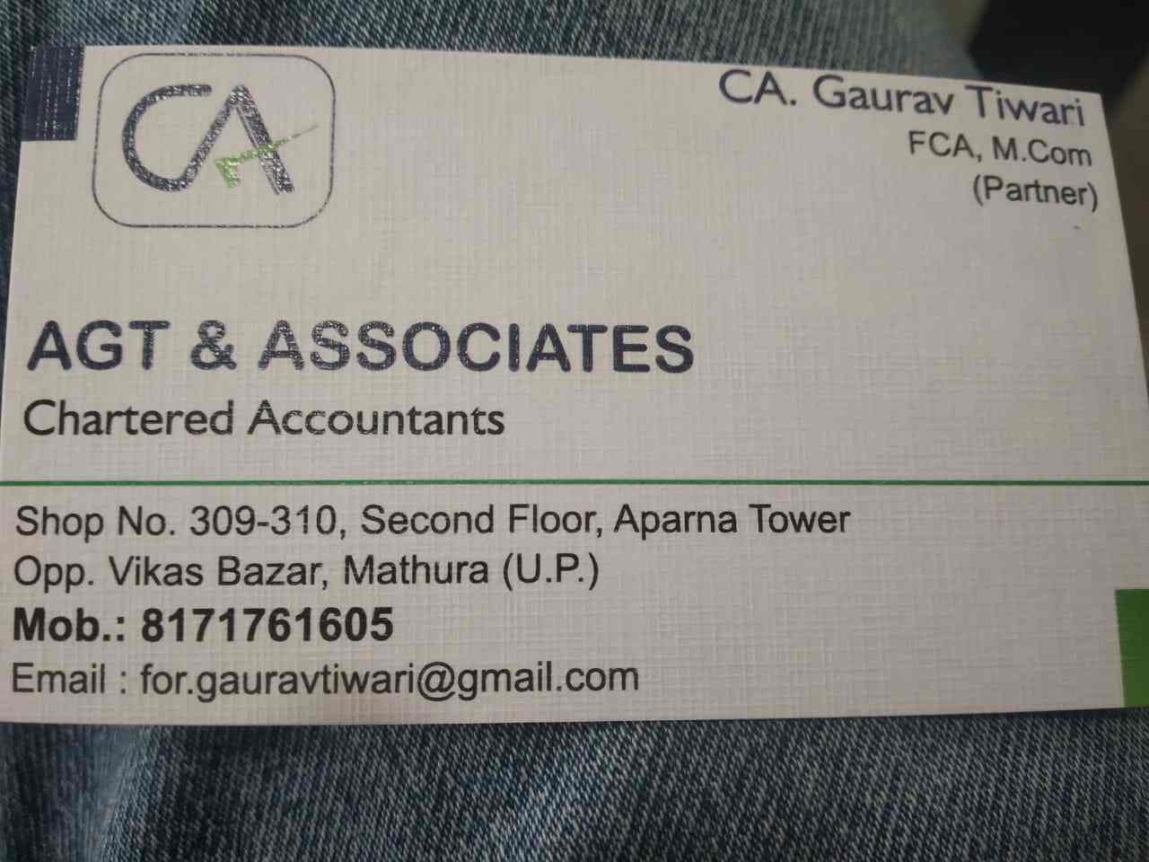 AGT & Associates in Dampier Nagar,Mathura Best CA in Mathura Justdial