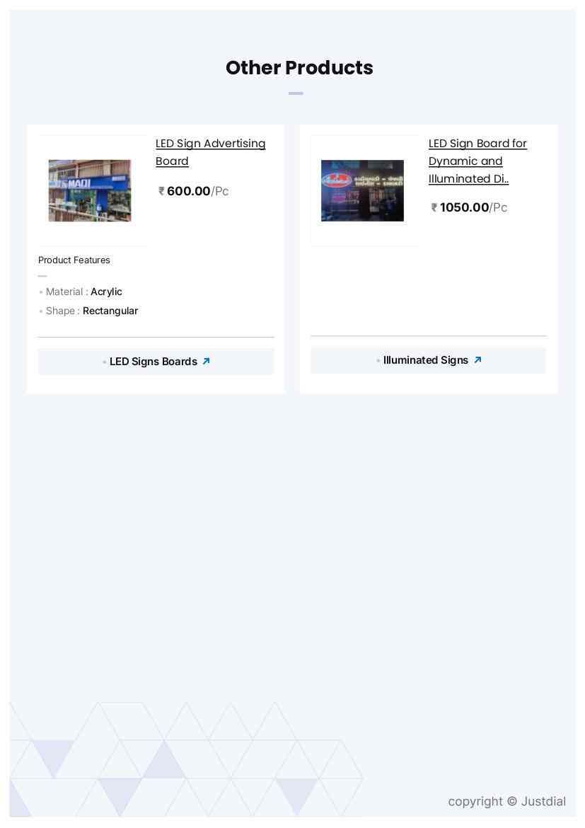 Stainless Steel Letter LED Sign Board in Mehsana at ₹ 651