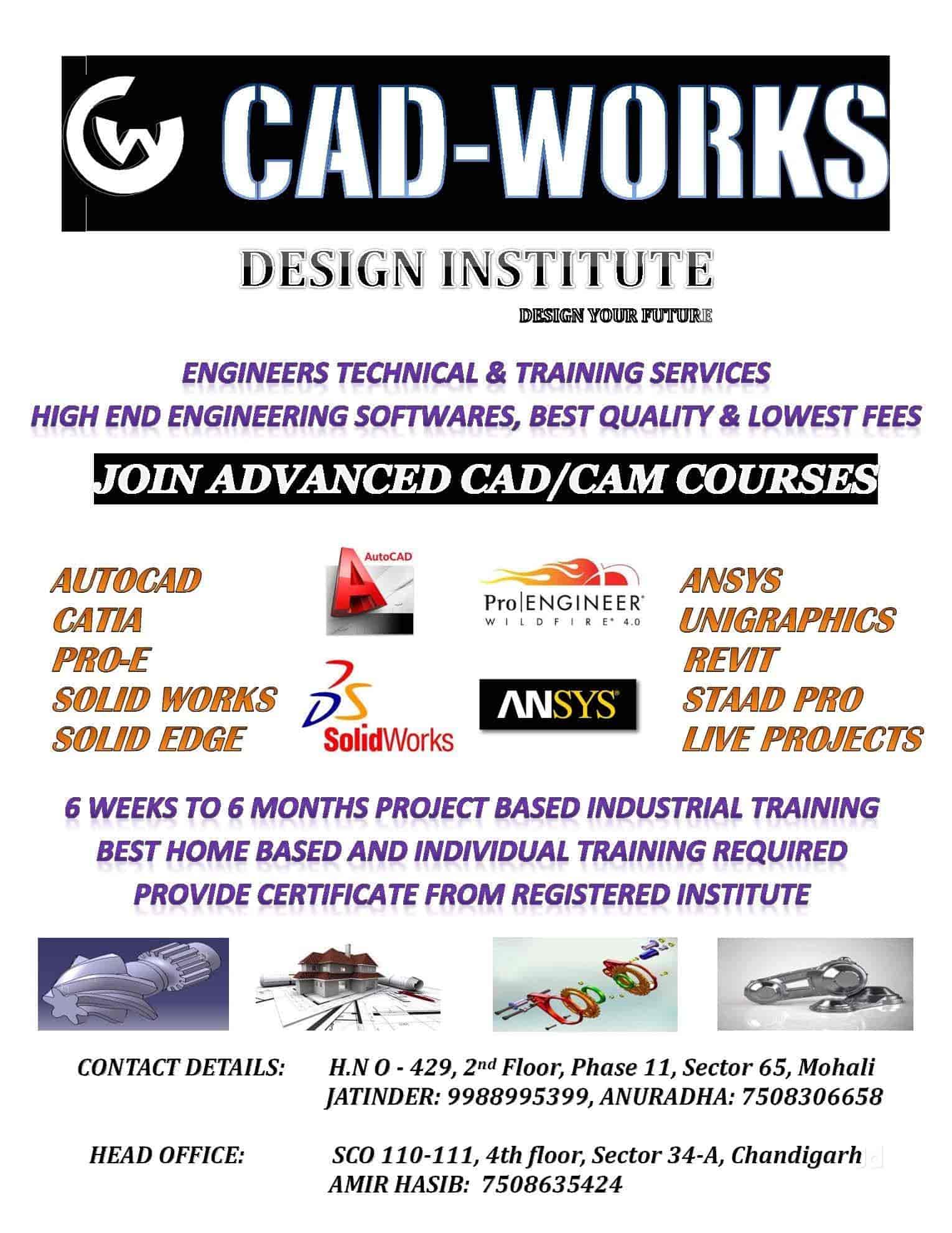 Cadworks Design Insute Sas Nagar Training Insutes Cadworks Design Insute Sas Nagar Training Insutes In Chandigarh Justdial