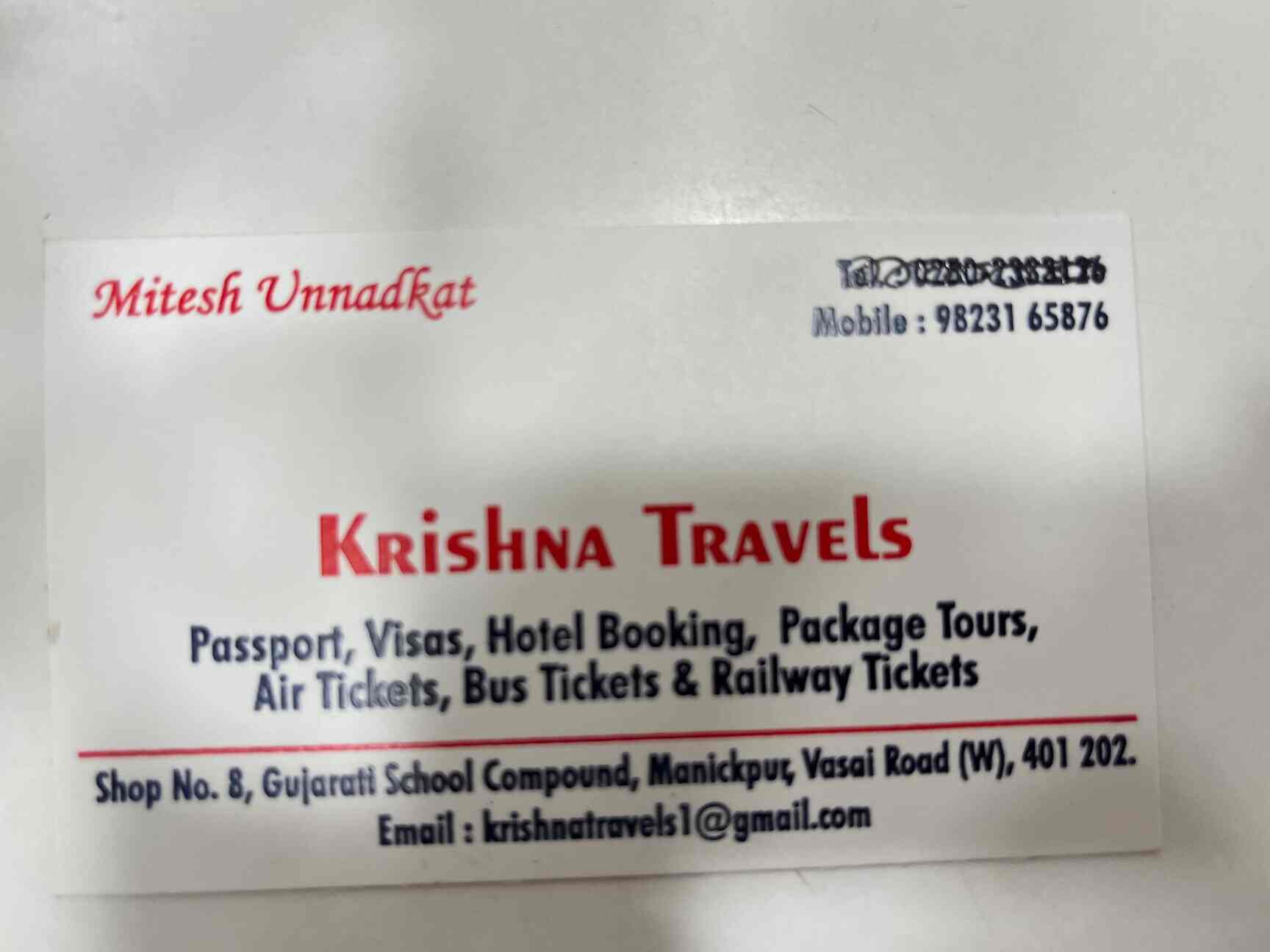 Krishna Travels in Vasai West,Mumbai Best Travel Agents in Mumbai Justdial