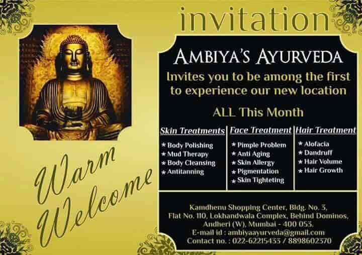 Ambiyas Ayurveda in Andheri West,Mumbai Best Ayurvedic Clinics in