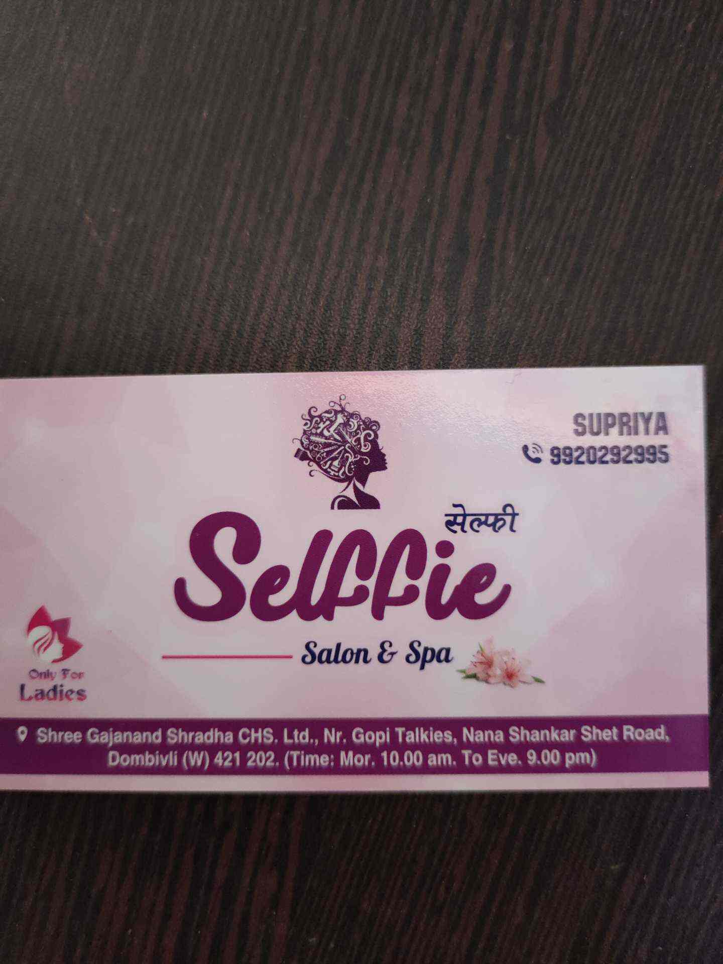 Selfie Salon & Spa in Dombivli West,Mumbai Best Eyebrow Waxing