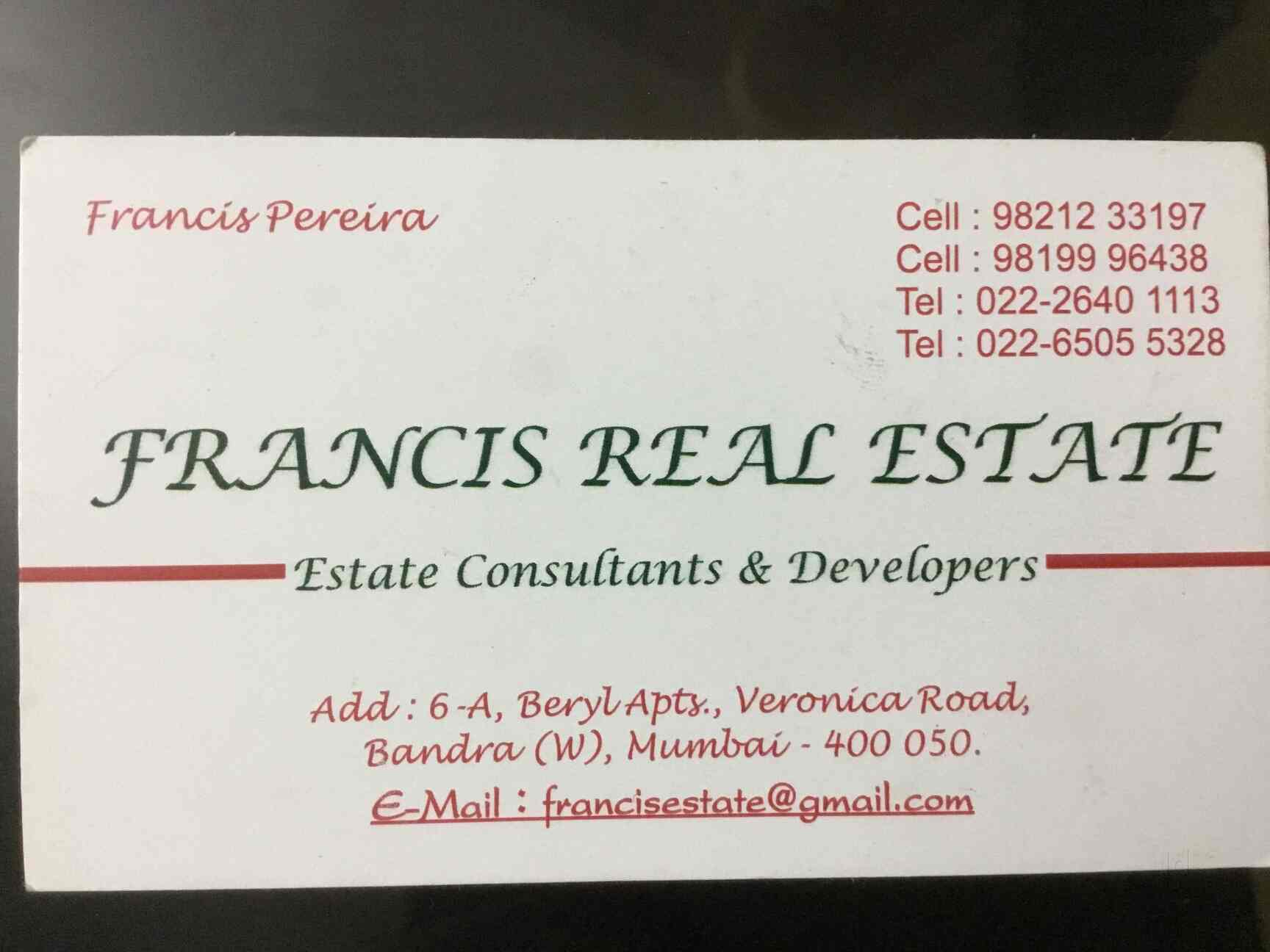 Francis Real Estate, Bandra West Estate Agents For Residential Rental